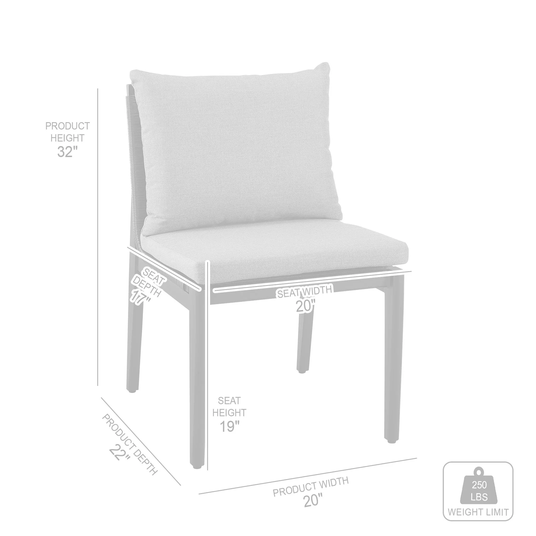 Cayman Outdoor Patio Dining Chairs in Aluminum with Gray Cushions - Set of 2 - Image 10