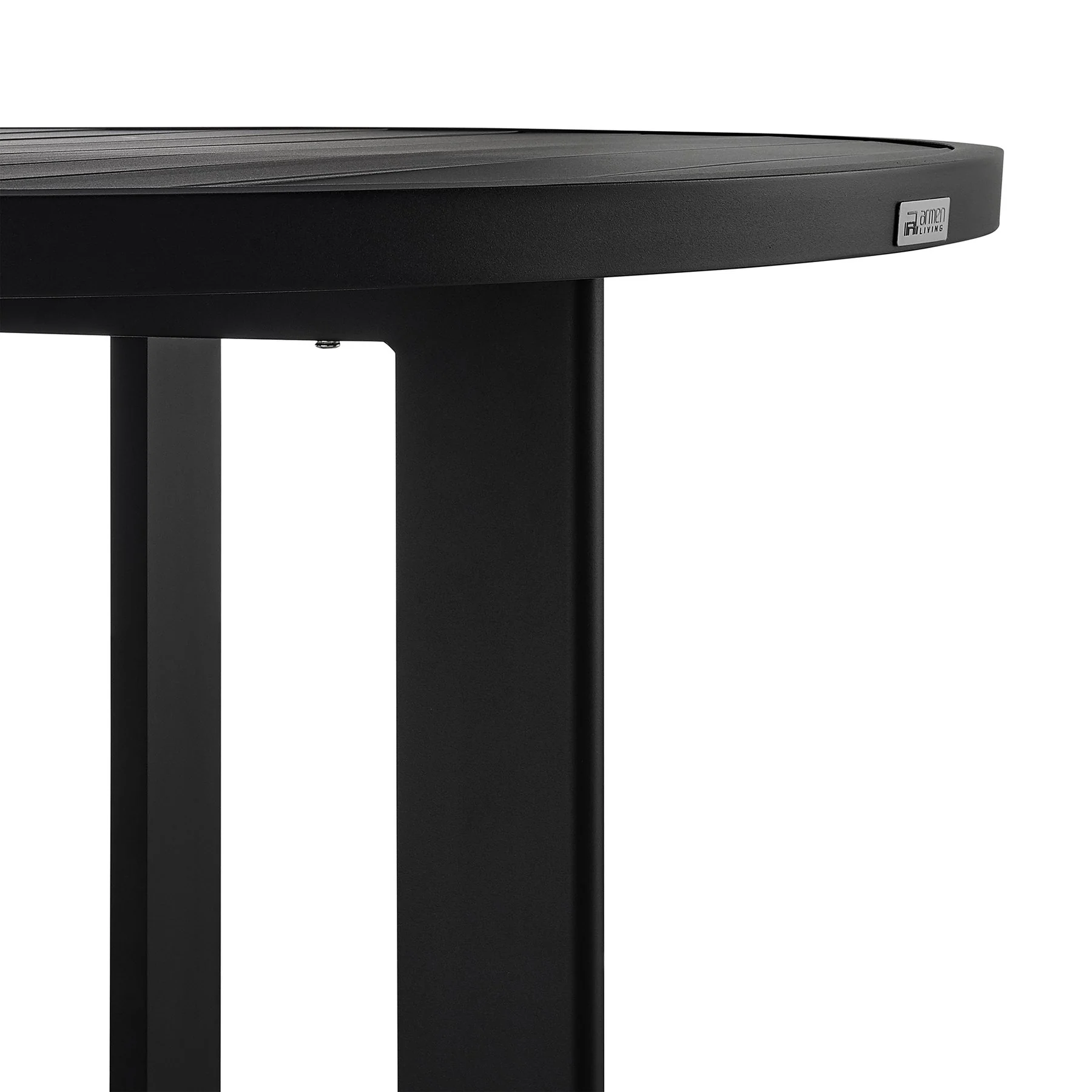 Cayman Outdoor Patio Round Dining Table in Aluminum - Image 3