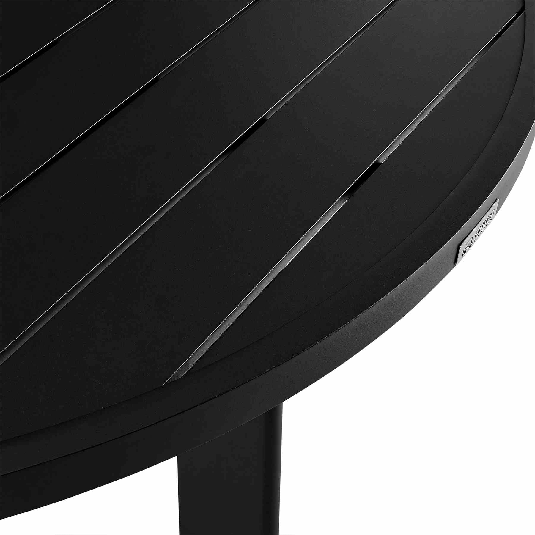 Cayman Outdoor Patio Round Dining Table in Aluminum - Image 4