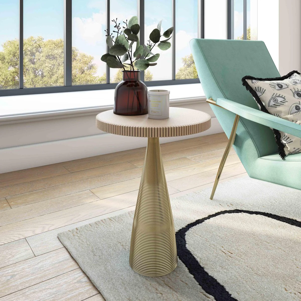 Celeste Ribbed Side Table - Image 2