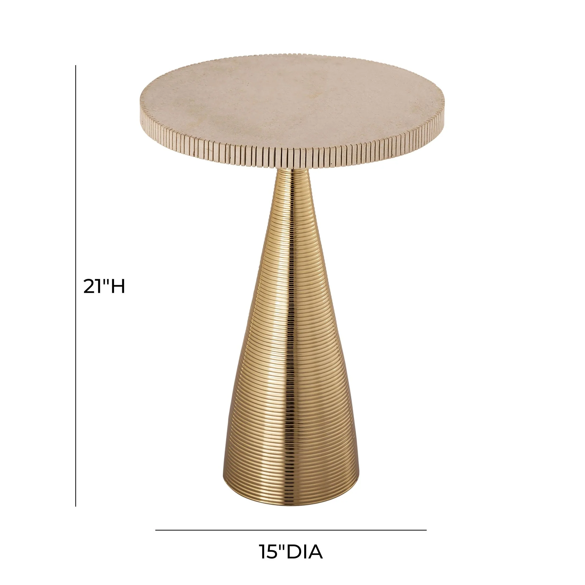Celeste Ribbed Side Table - Image 8