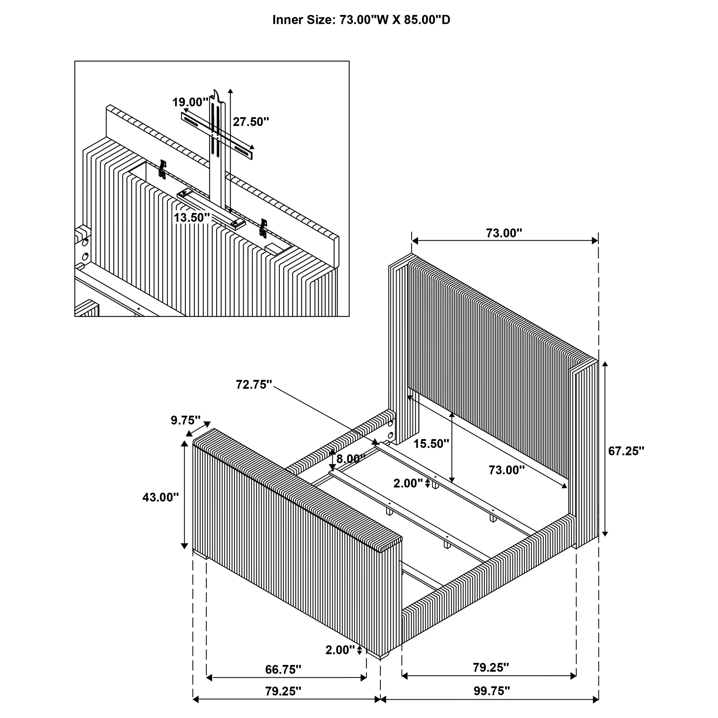 Centergrove Wingback TV Bed - Image 42