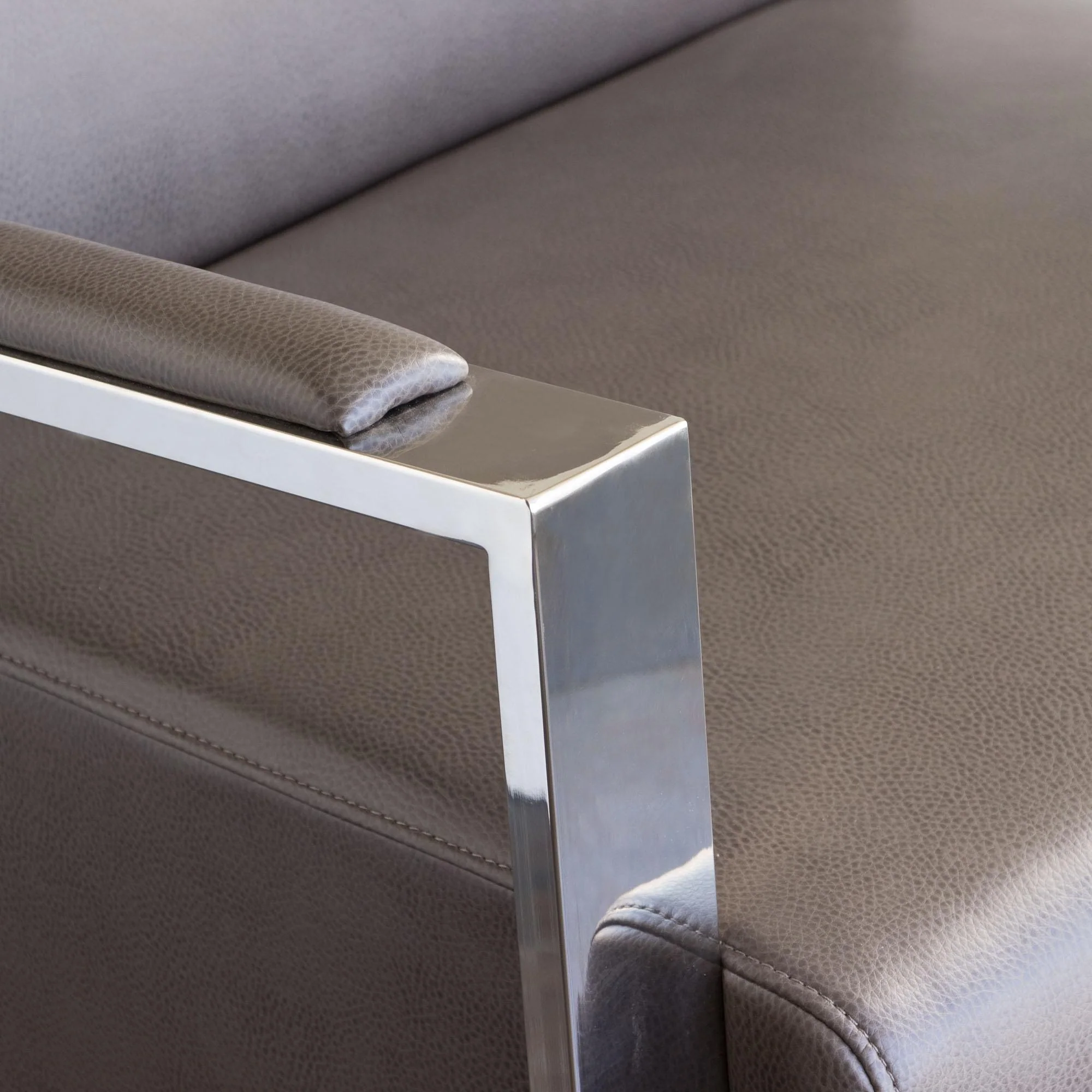 Century Accent Chair w/ Stainless Steel Frame by Diamond Sofa - Elephant Grey - Image 5