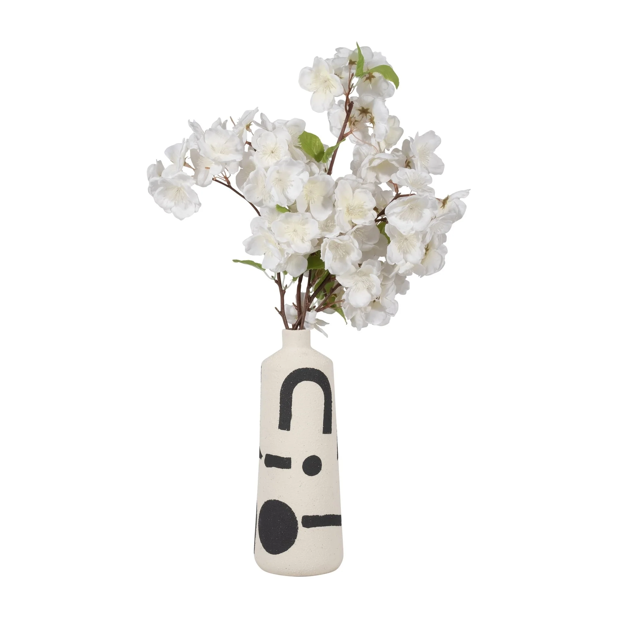 Cer, 10" Funky Vase, Ivory/black - Image 3