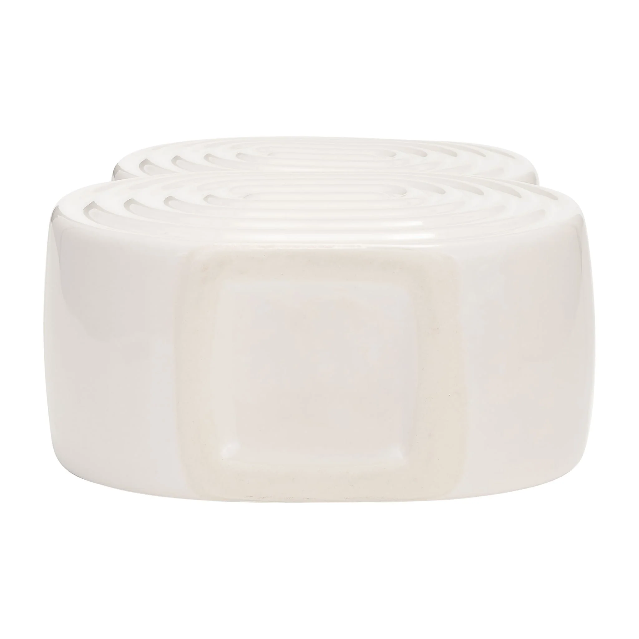 Cer, 10" Stacked Circles Vase, White - Image 7