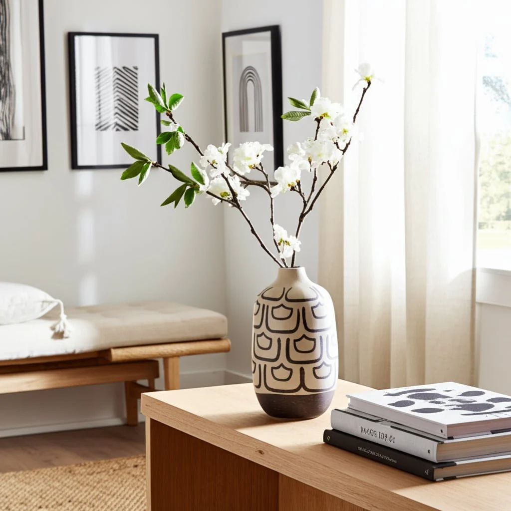 Cer, 10"h Decoractive Vase, Irish Cream - Image 10