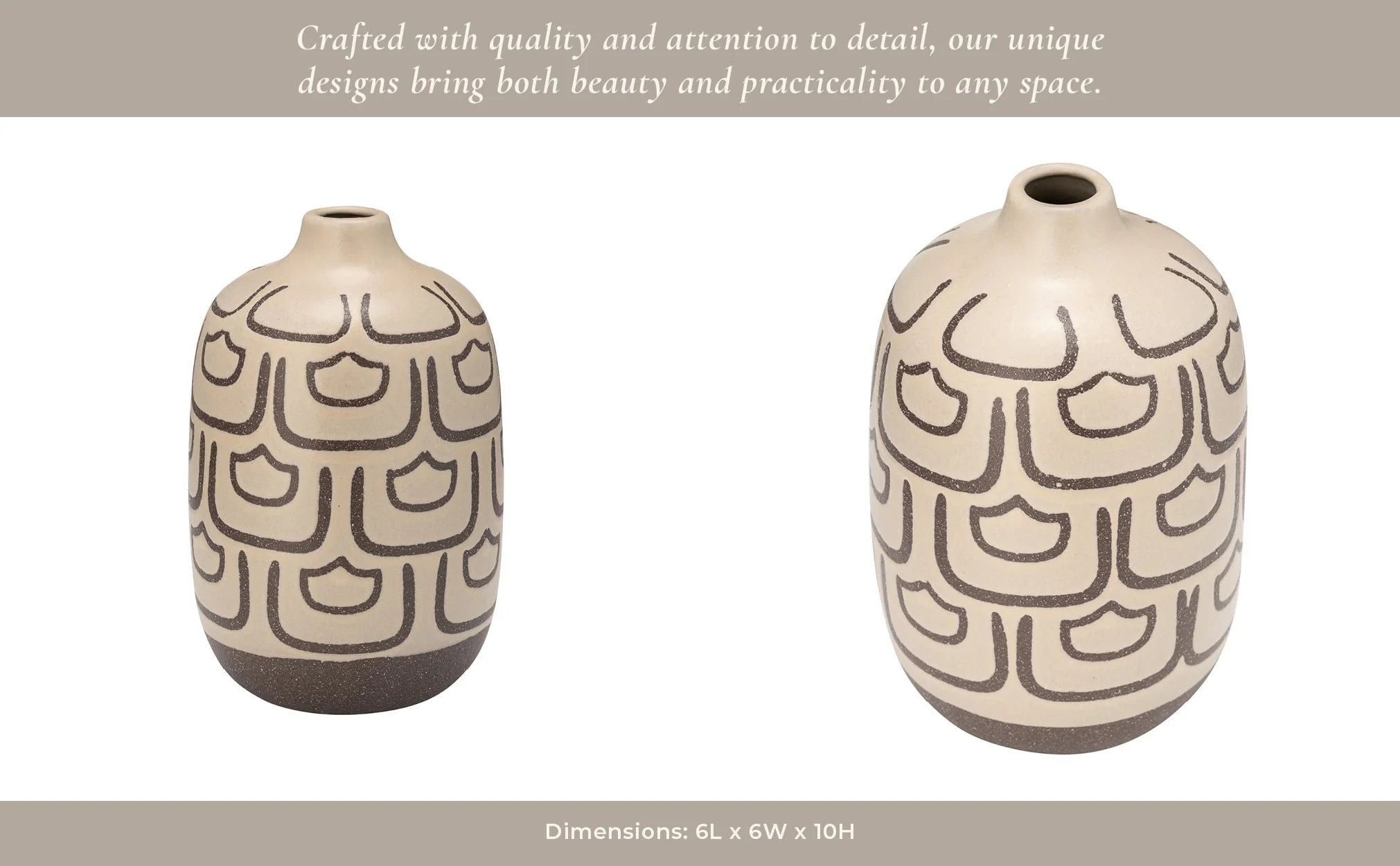 Cer, 10"h Decoractive Vase, Irish Cream - Image 13
