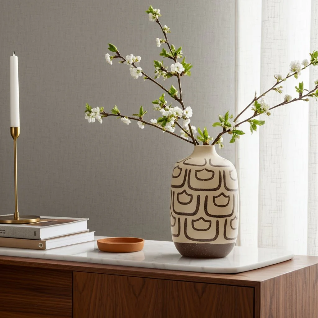 Cer, 10"h Decoractive Vase, Irish Cream - Image 9