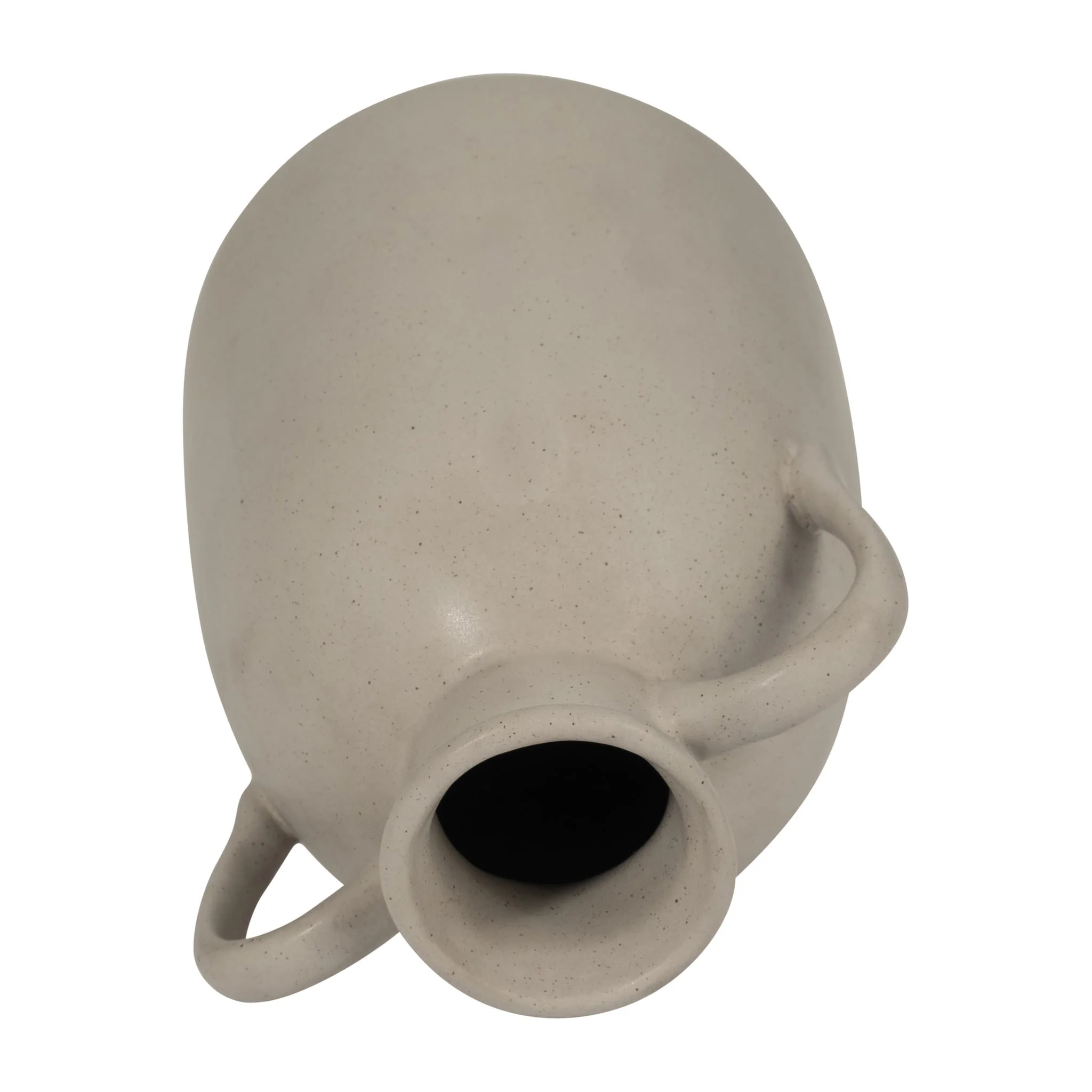 Cer, 10"h Eared Vase, Gray - Image 6