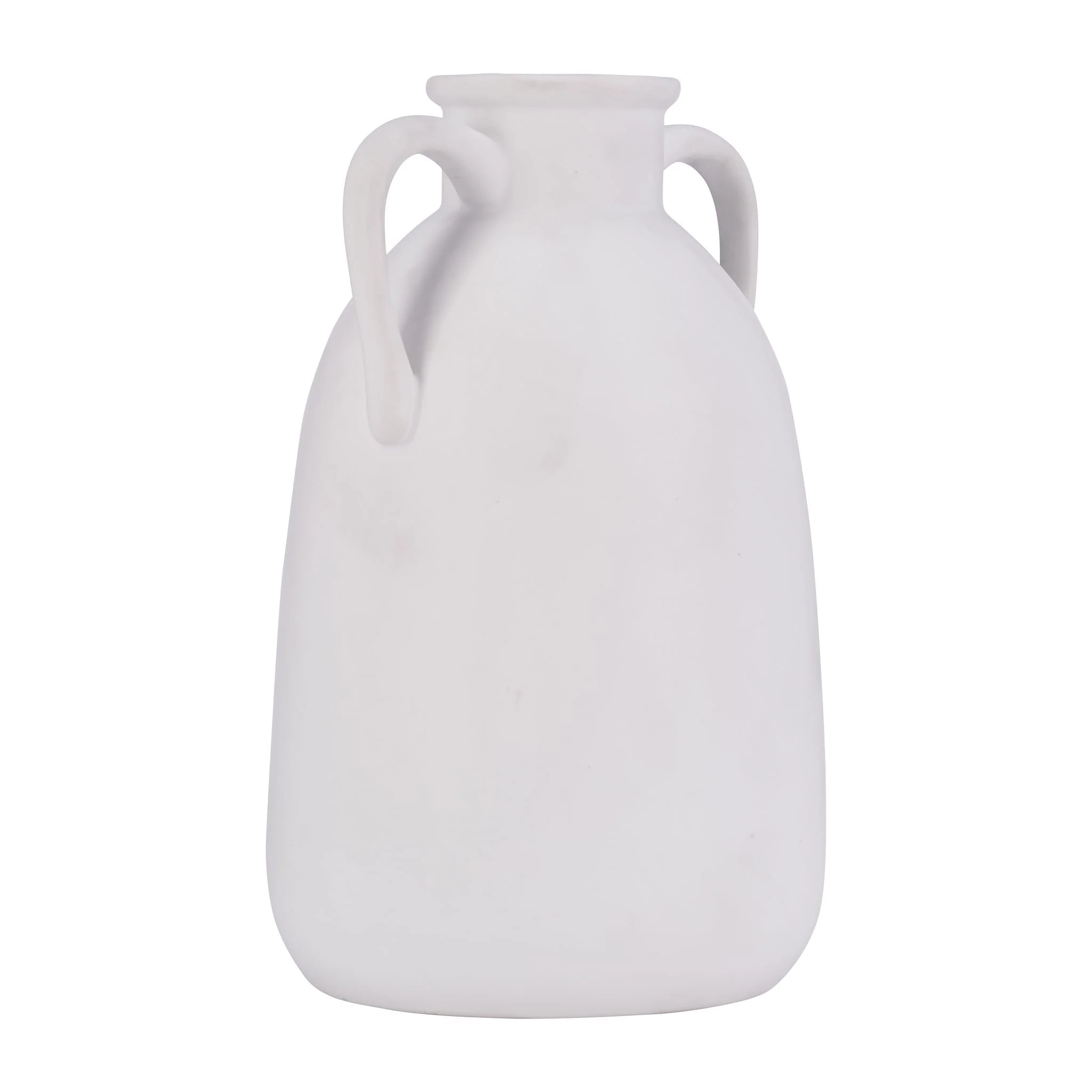 Cer, 10"h Eared Vase, White - Image 3