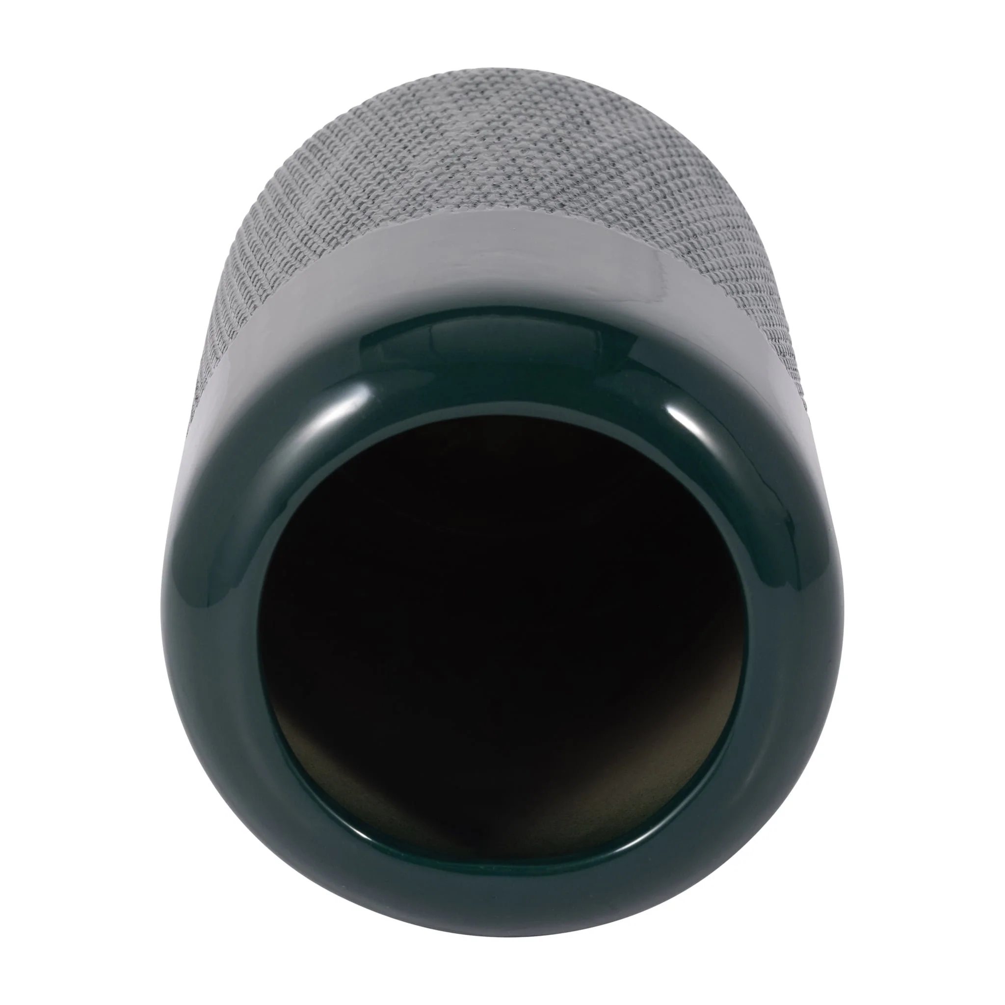 Cer, 10"h Grooved Vase, Forest Green - Image 4