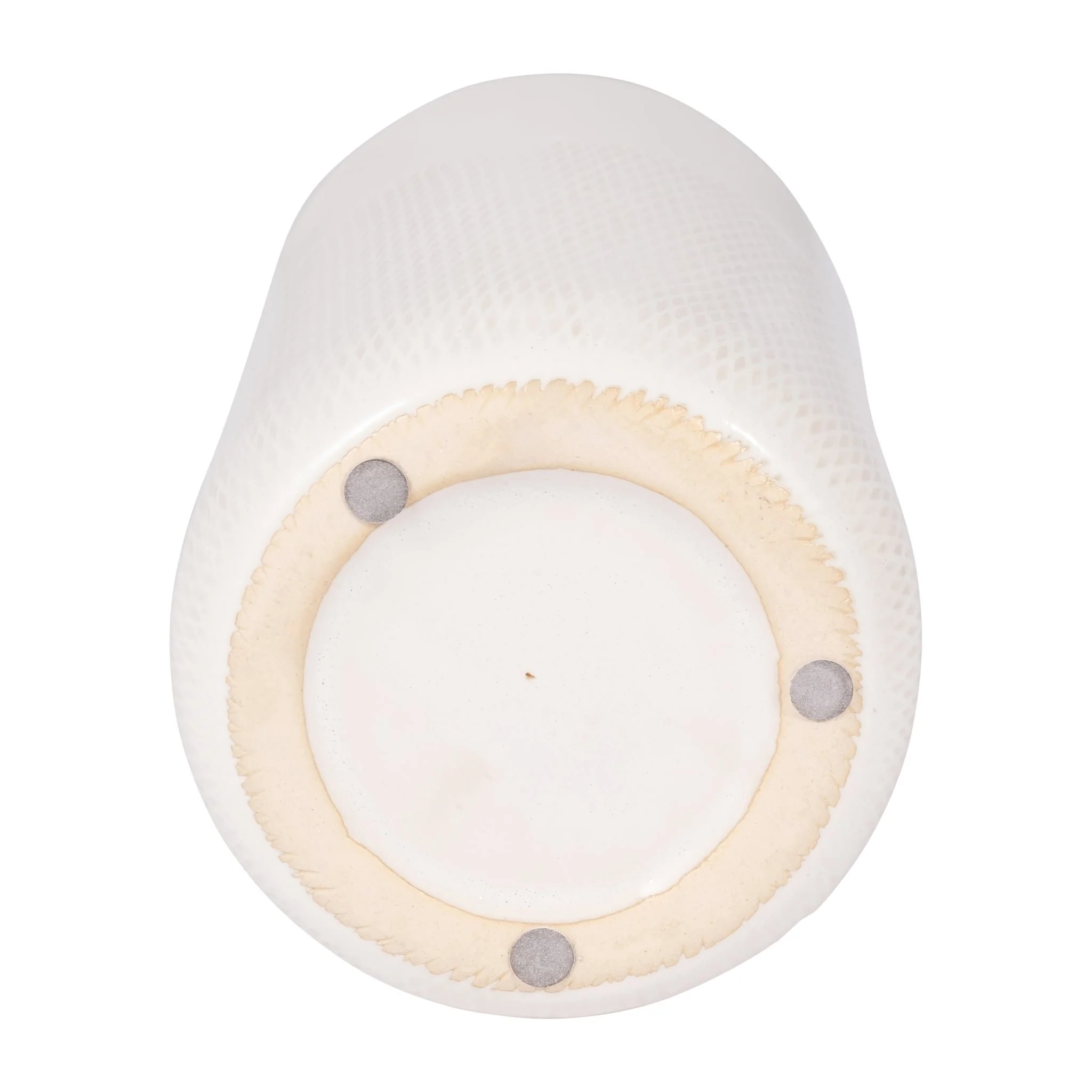 Cer, 10"h Grooved Vase, Ivory - Image 5