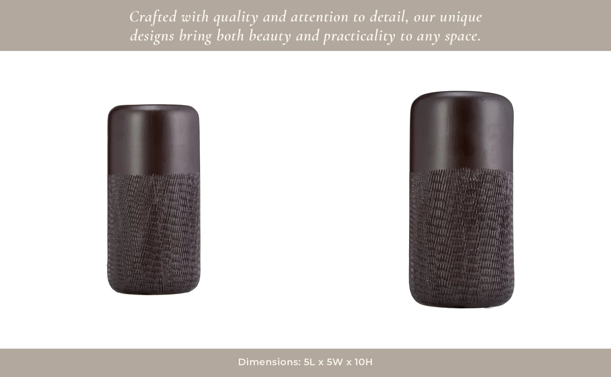 Cer, 10"h Grooved Vase, Java - Image 13