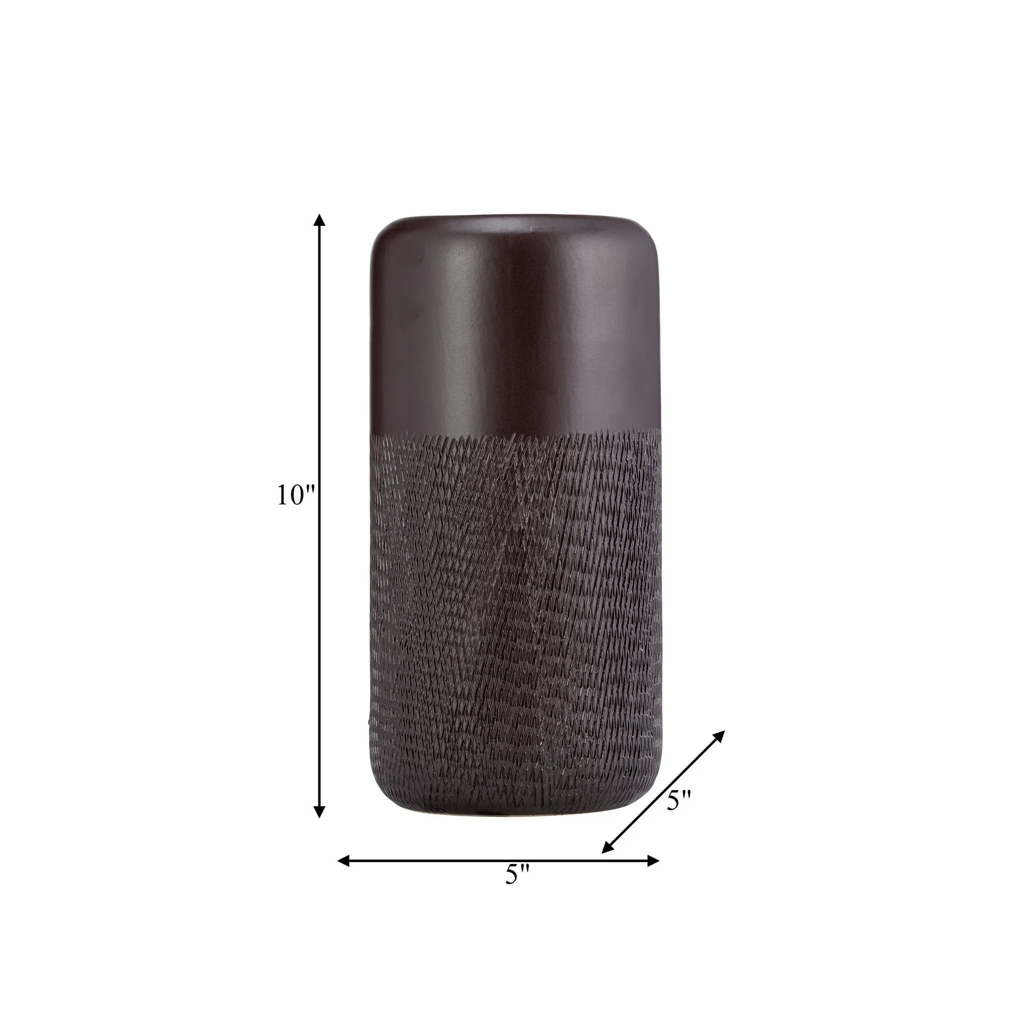 Cer, 10"h Grooved Vase, Java - Image 7