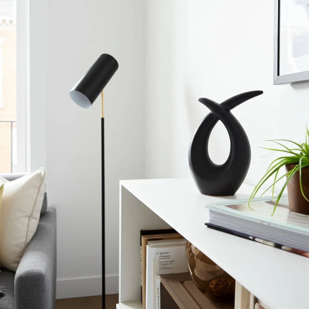 Cer, 10"h Loopy Table Top Accent, Black - Image 11