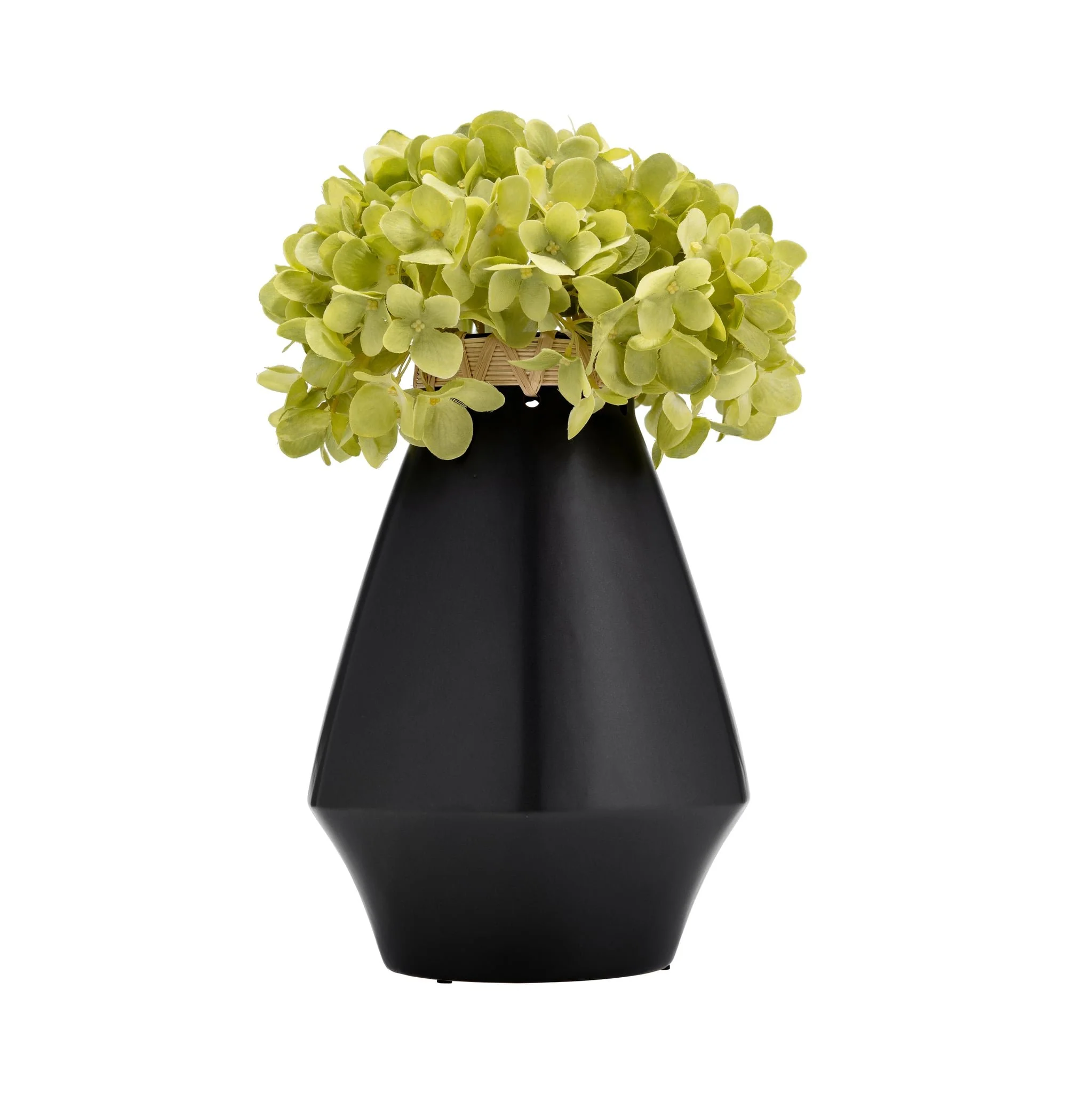 Cer, 10"h Vase W/ Weaving, Black - Image 3
