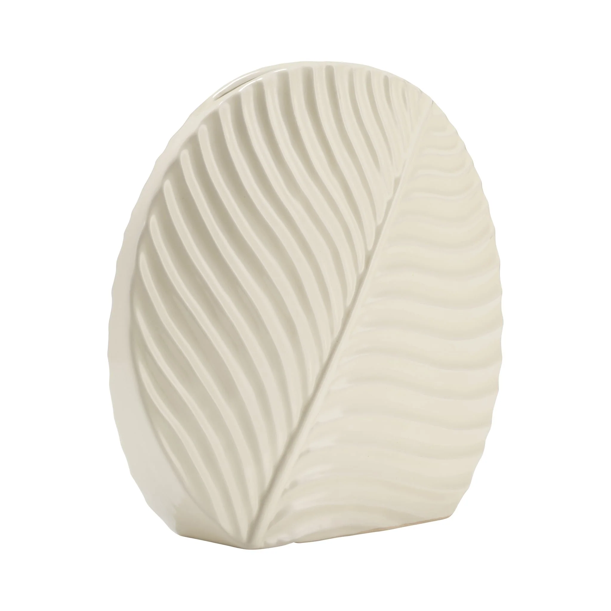 Cer, 11" Round Botanical Vase, Cotton - Image 3