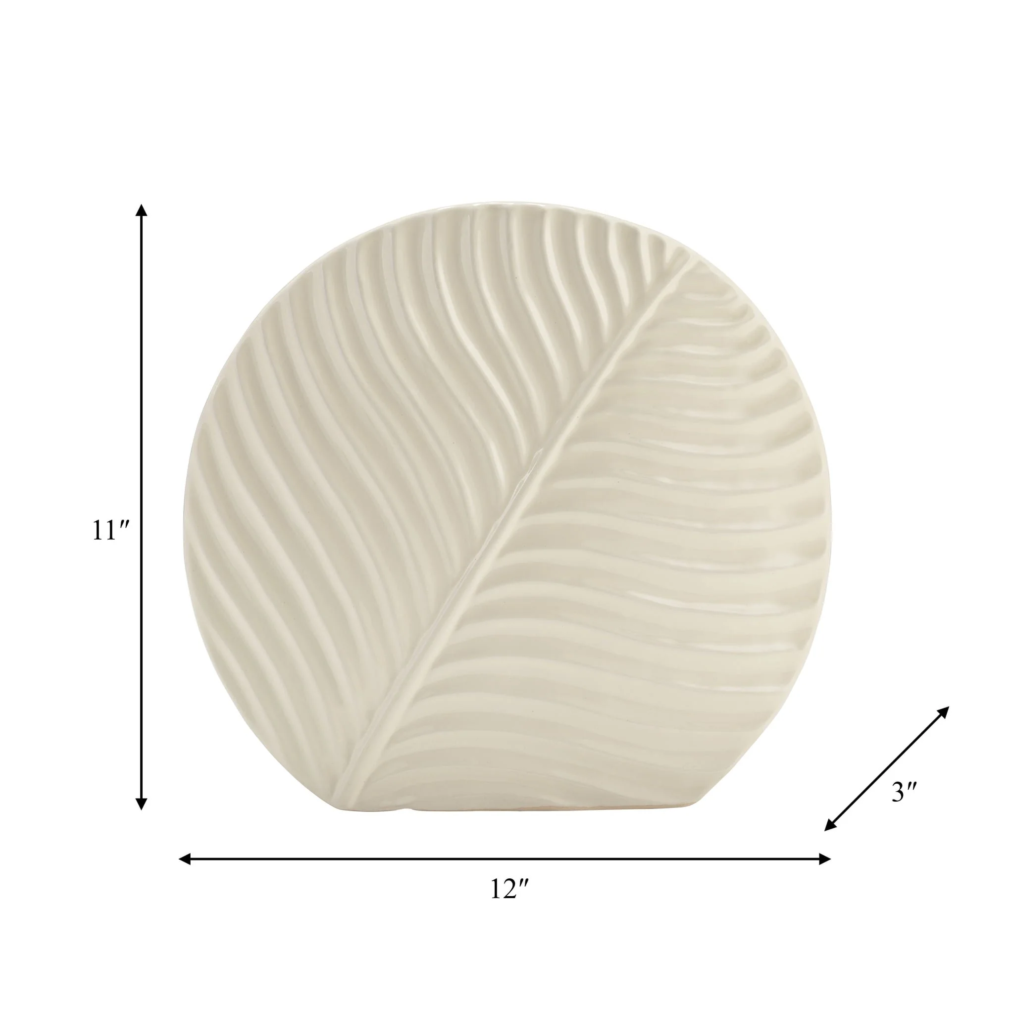 Cer, 11" Round Botanical Vase, Cotton - Image 8