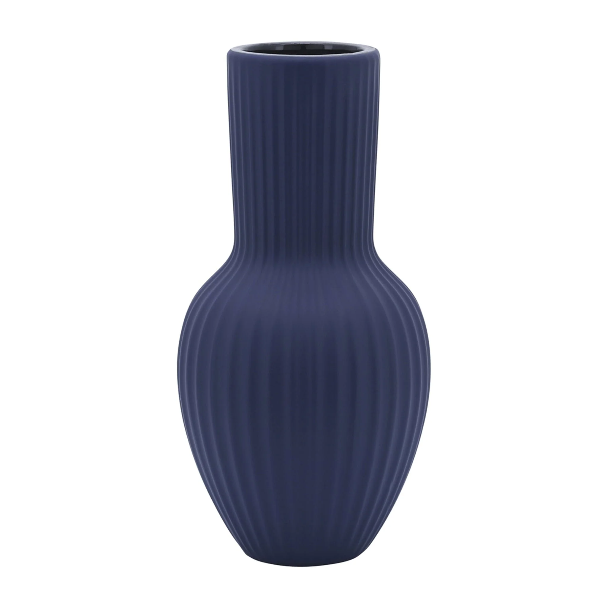 Cer, 11"h Bouquet Vase, Navy - Image 2
