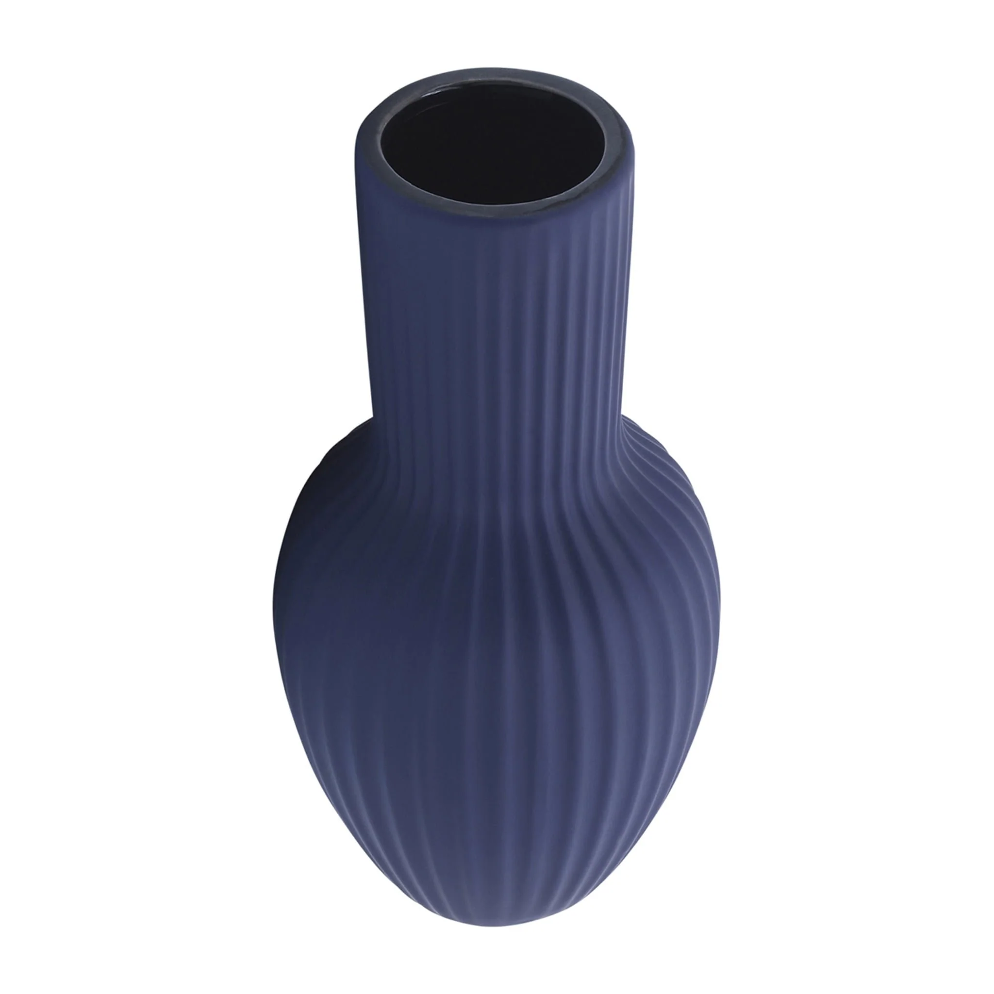 Cer, 11"h Bouquet Vase, Navy - Image 4