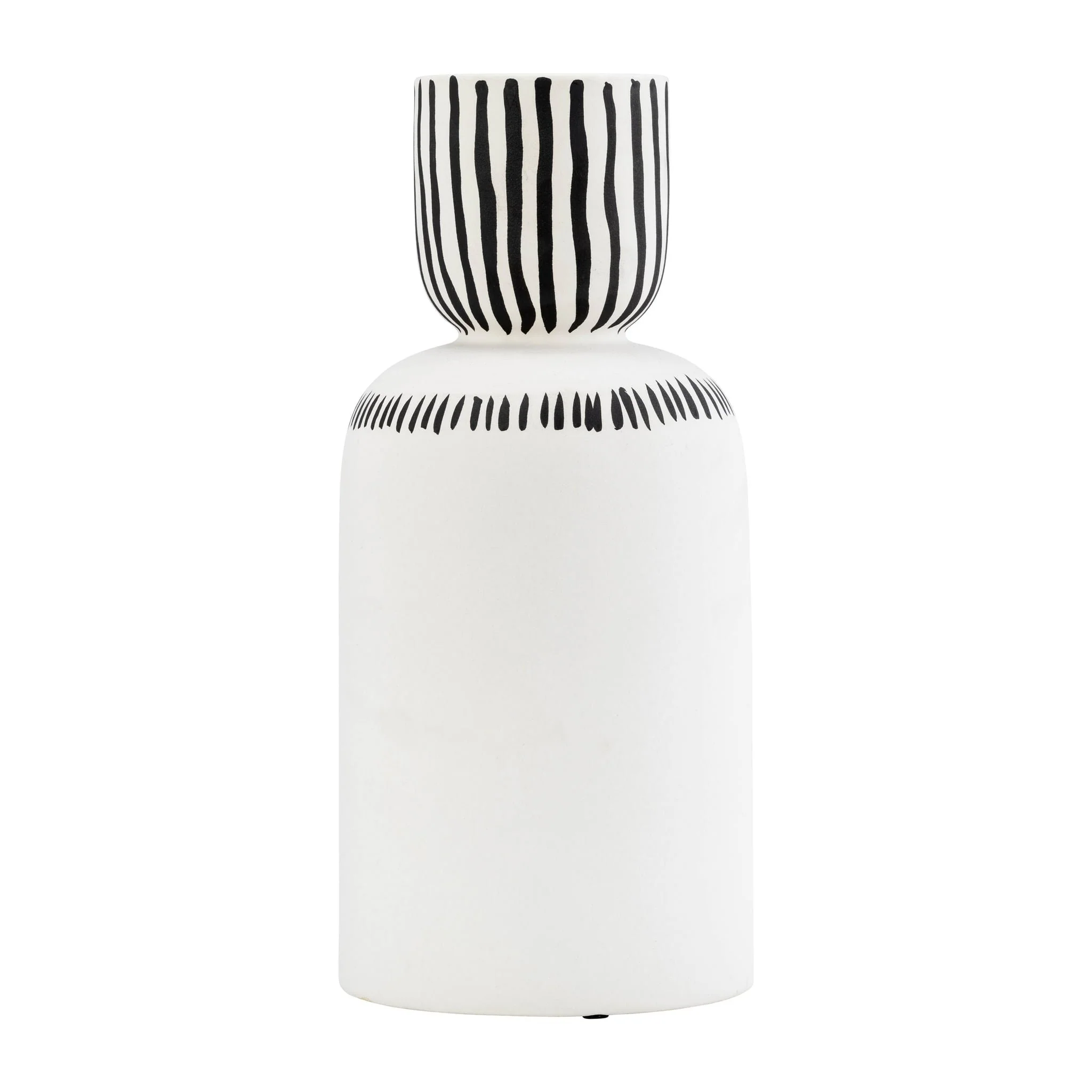 Cer, 11"h Sleeping Man Flower Vase, Wht/blk - Image 4