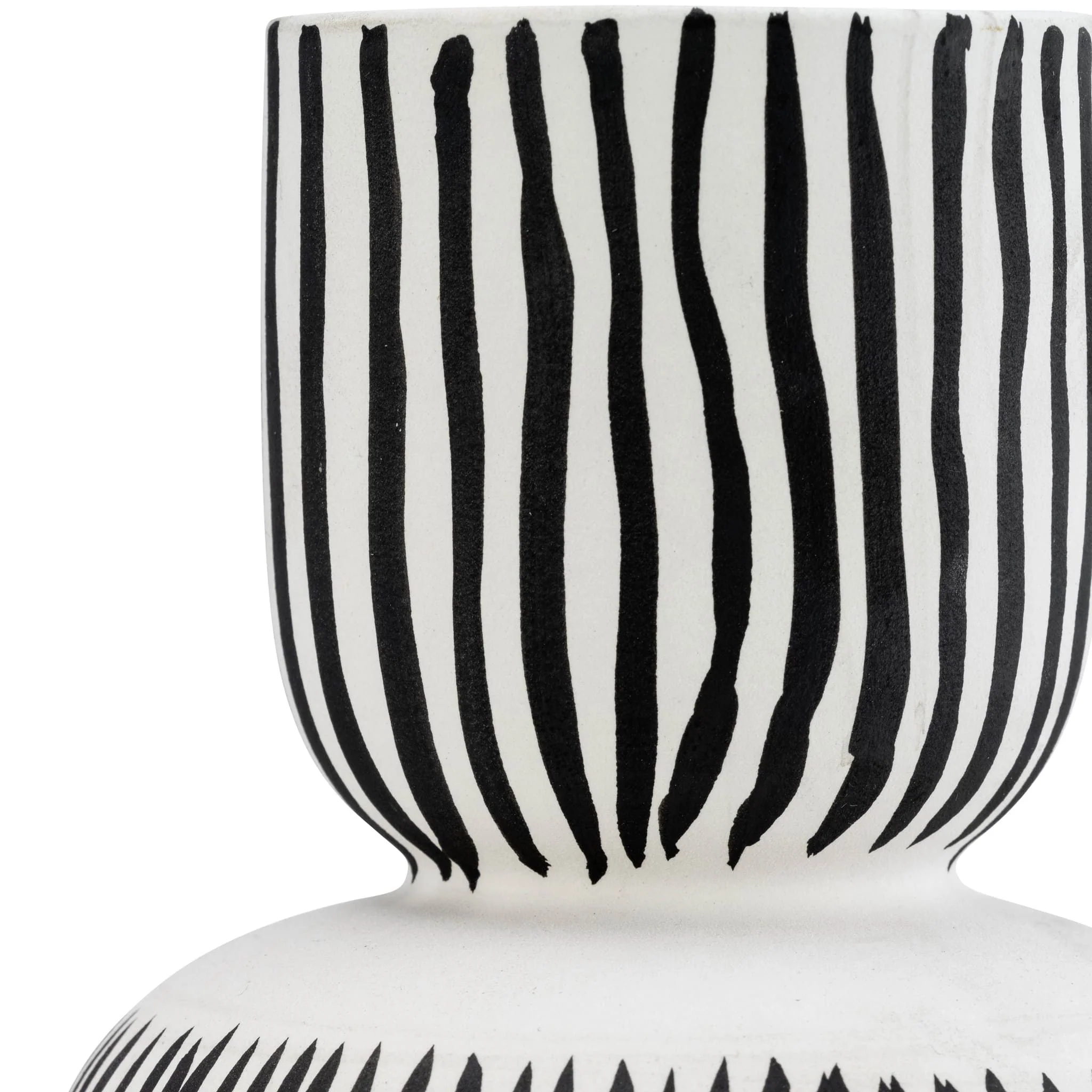 Cer, 11"h Sleeping Man Flower Vase, Wht/blk - Image 6