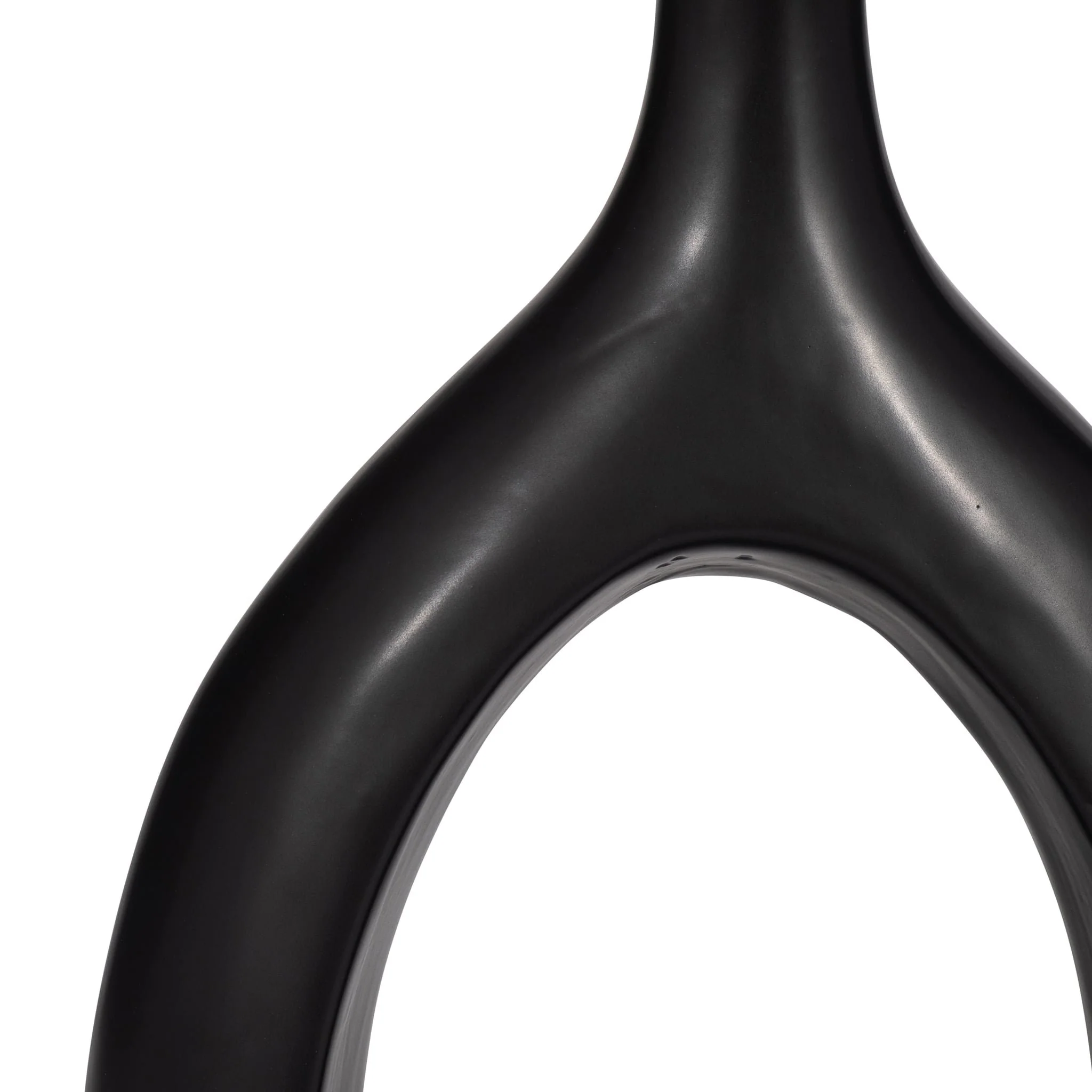 Cer, 12" Curved Open Cut Out Vase, Black - Image 5