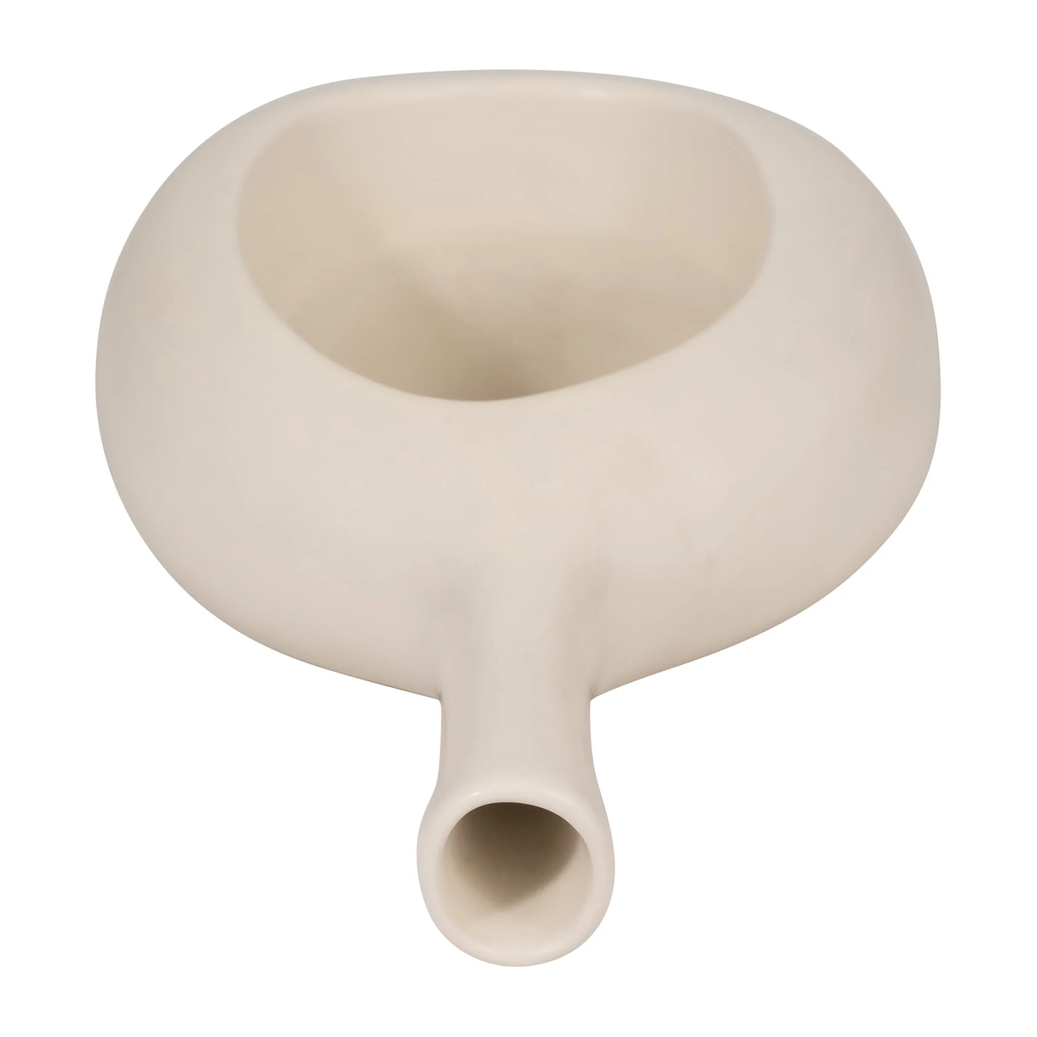 Cer, 12" Curved Open Cut Out Vase, Cotton - Image 6