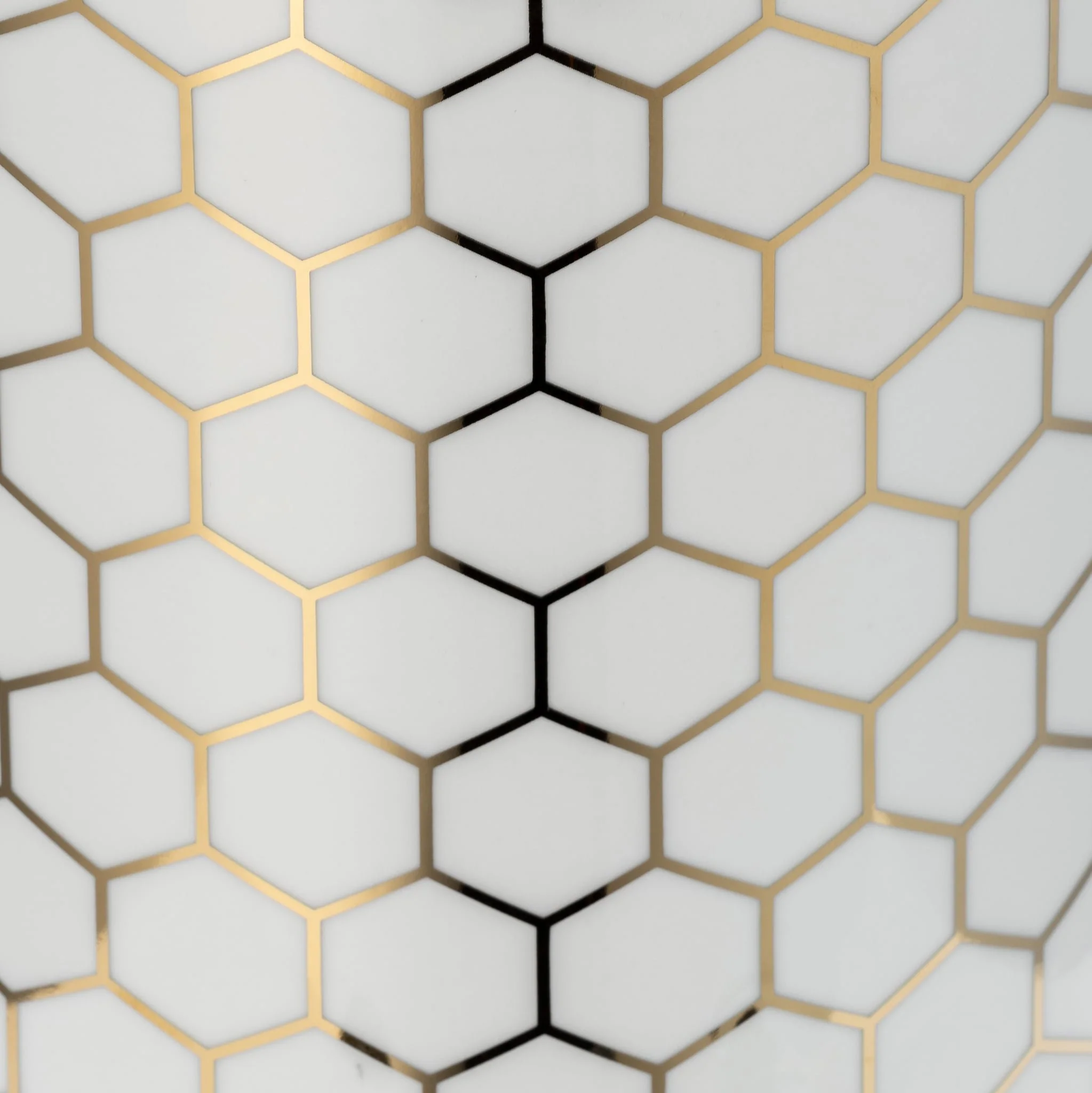 Cer, 12" Honeycomb Jar W/ Lid, Gold - Image 4
