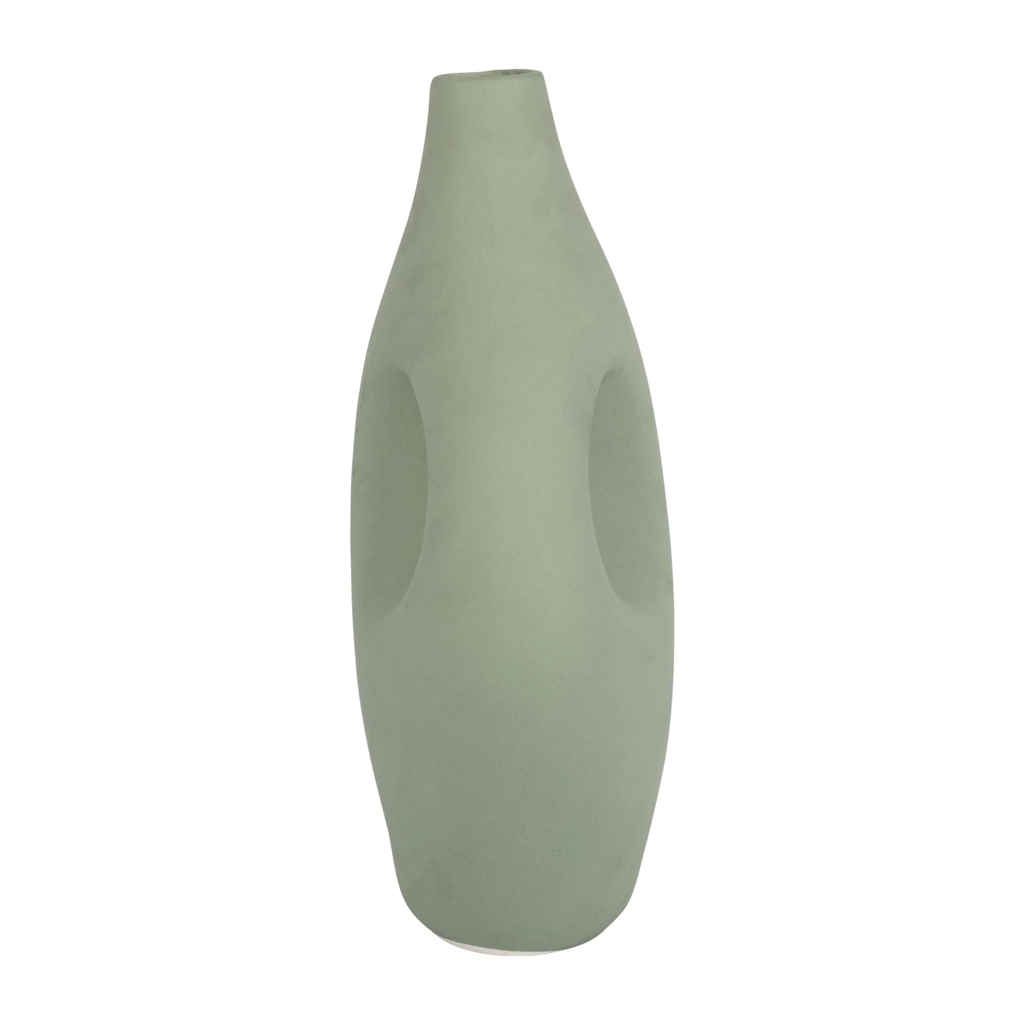 Cer, 12" Nomadic Handle Vase, Dark Sage - Image 4