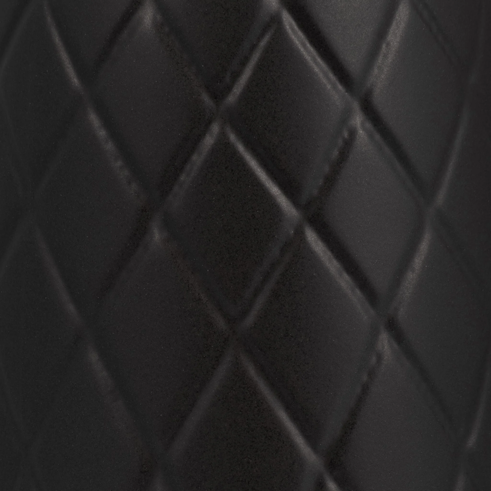 Cer, 12" Plaid Textured Vase, Black - Image 5