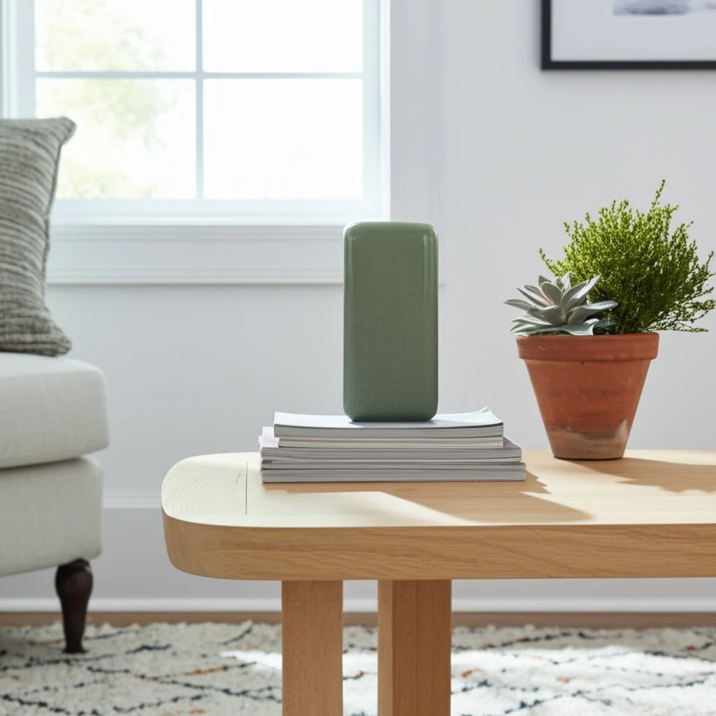 Cer, 12" Squared Grooved Vase, Cucumber - Image 11