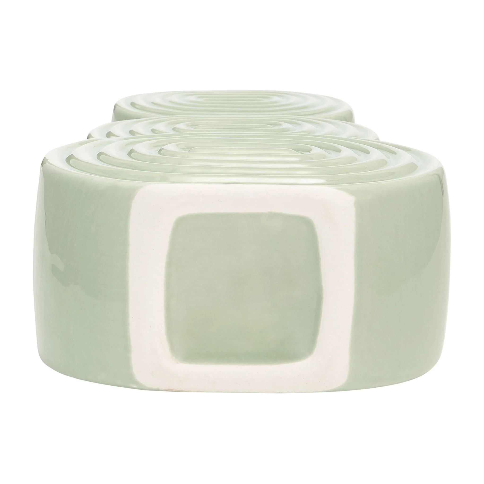 Cer, 12" Stacked Circles Vase, Cucumber - Image 7