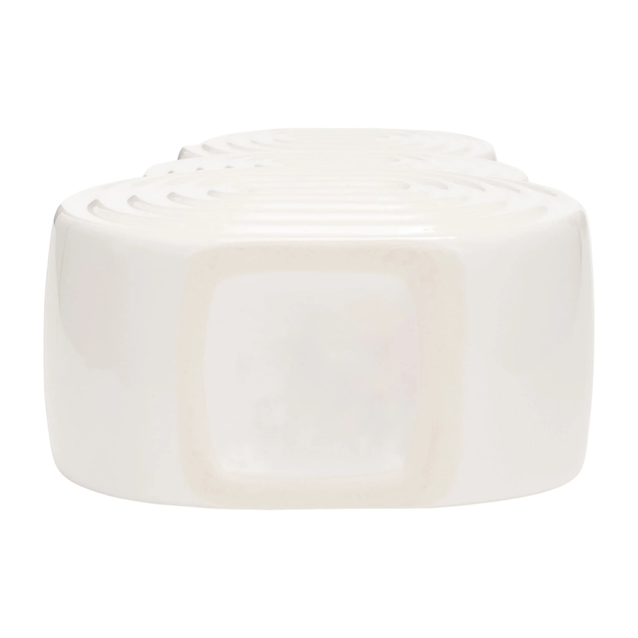Cer, 12" Stacked Circles Vase, White - Image 7
