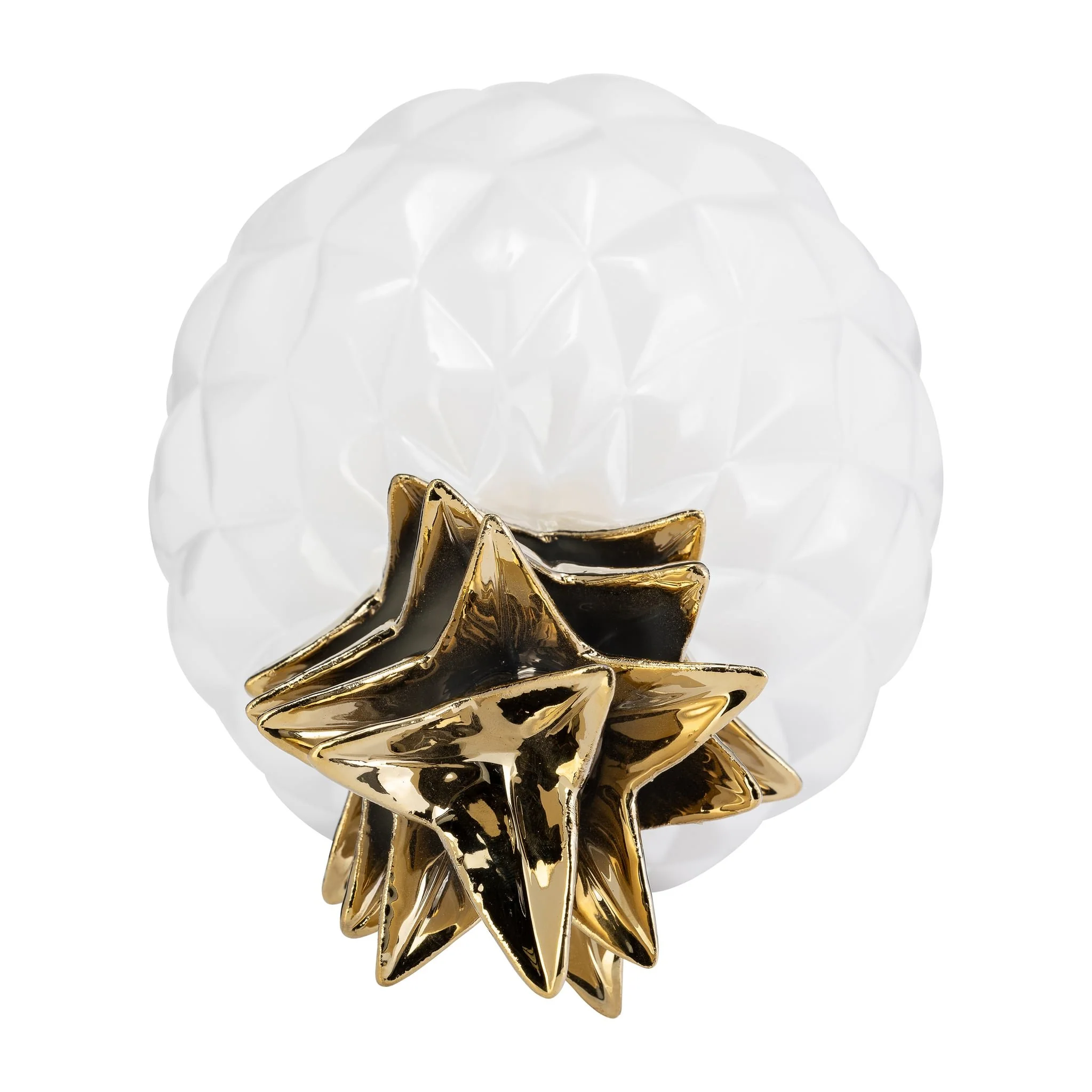 Cer, 13" Pineapple Deco, White - Image 4