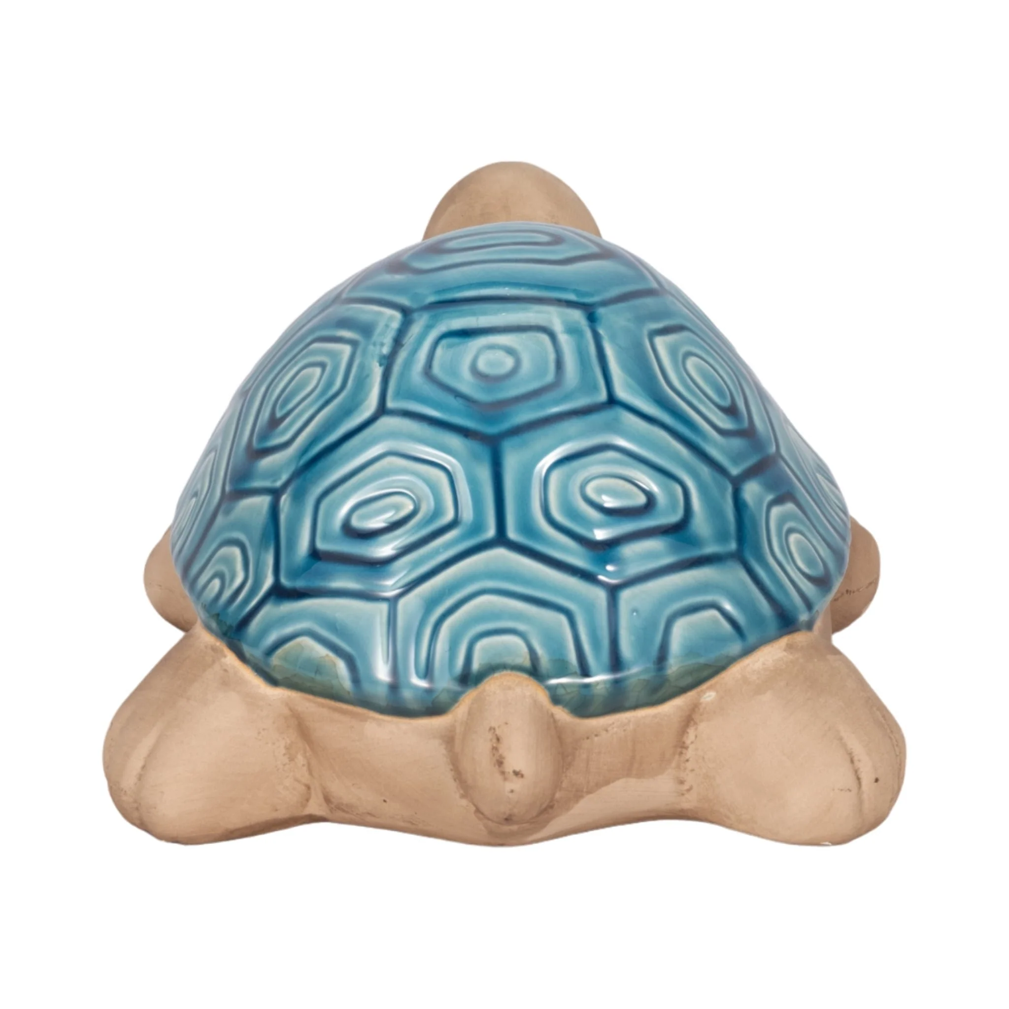 Cer, 13" Tortoise Deco, Turq - Image 4