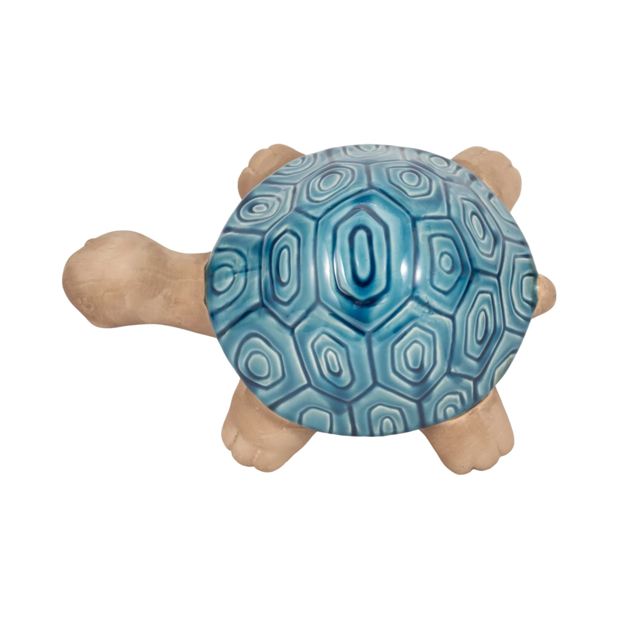 Cer, 13" Tortoise Deco, Turq - Image 6
