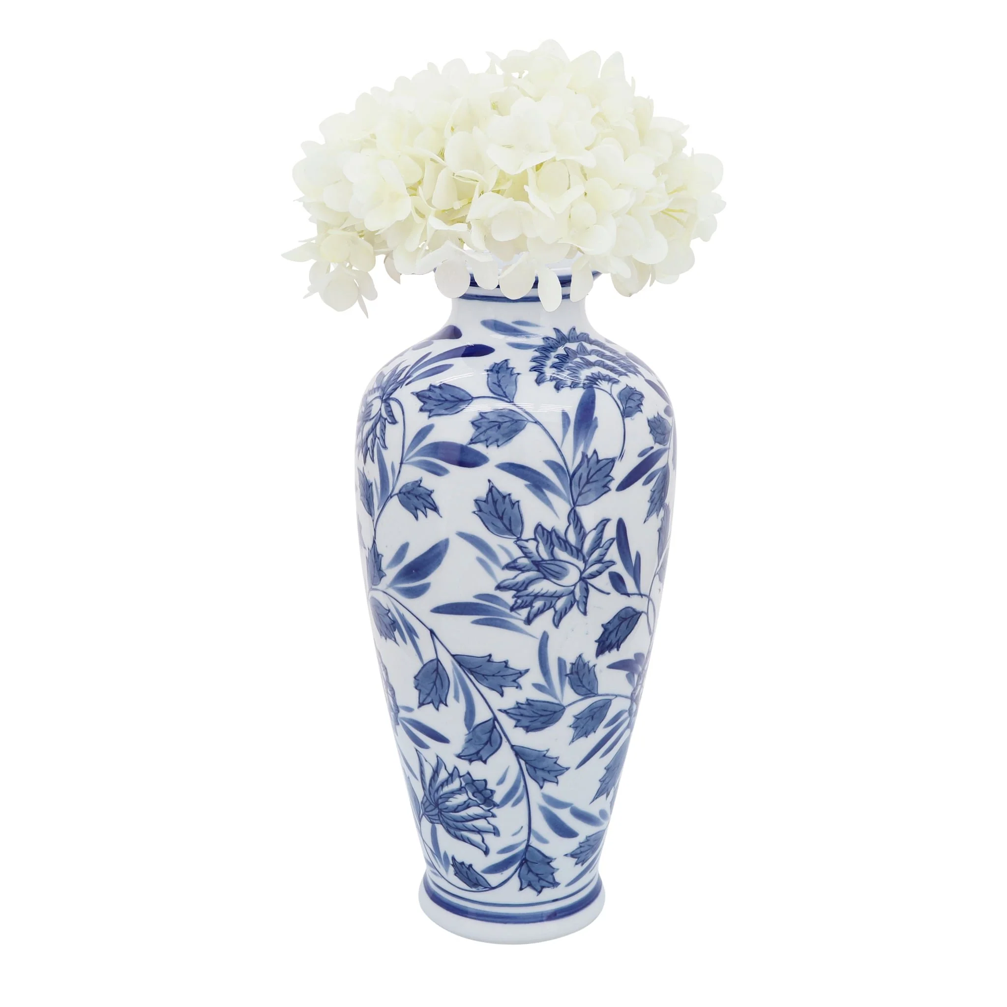 Cer, 13"h Chinoiserie Vase, Blue/white - Image 2