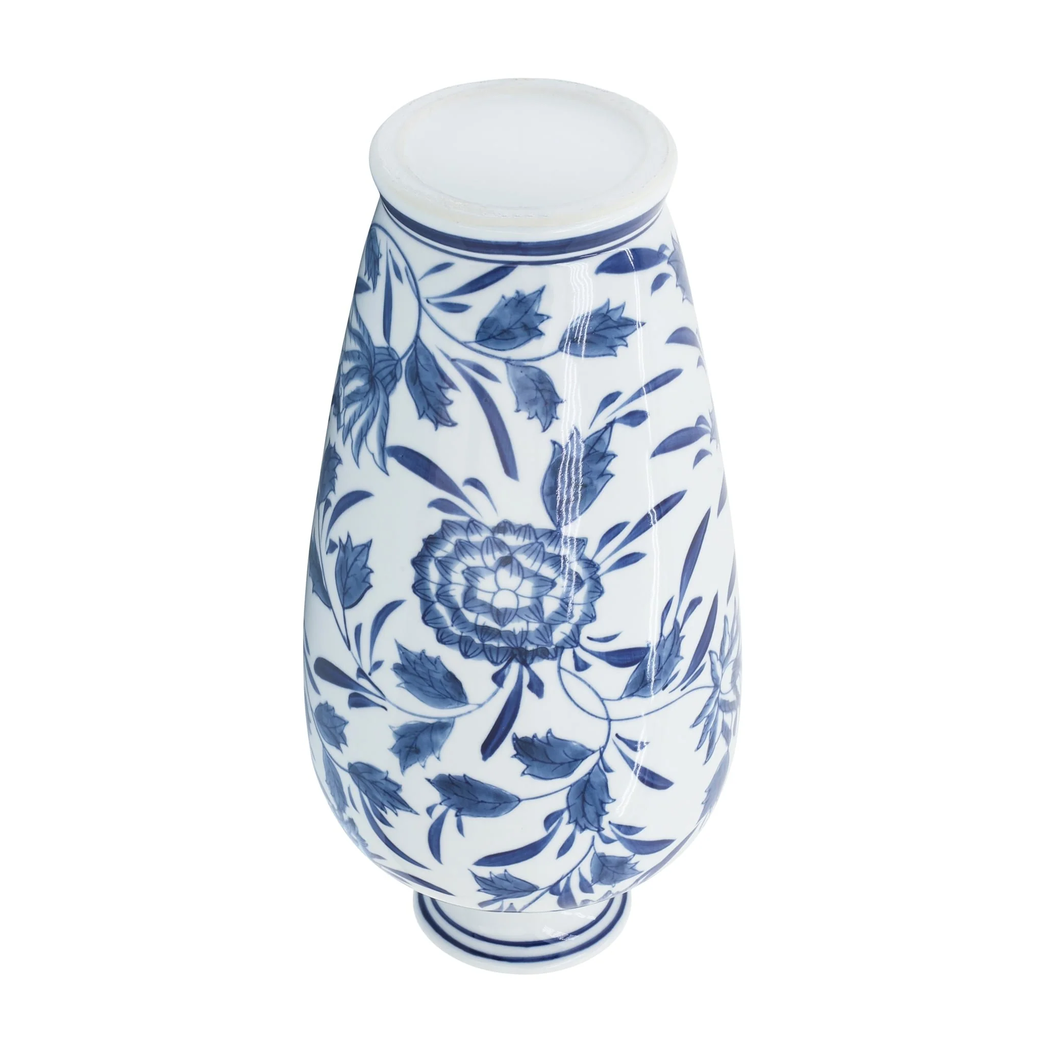 Cer, 13"h Chinoiserie Vase, Blue/white - Image 4