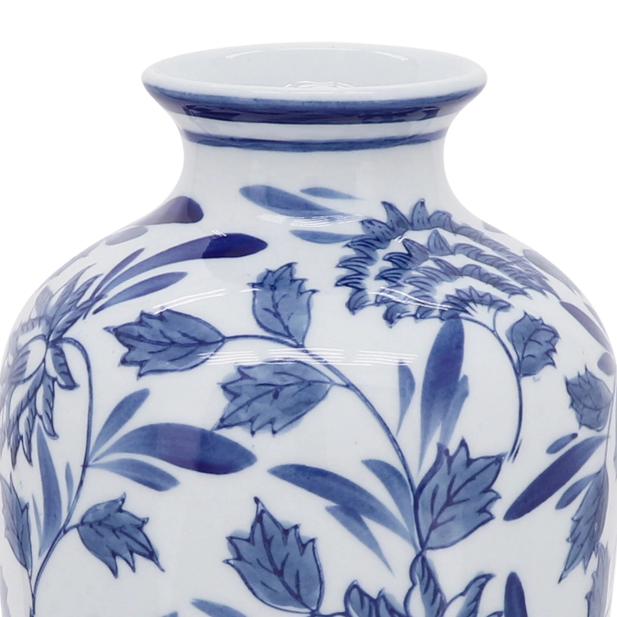Cer, 13"h Chinoiserie Vase, Blue/white - Image 5