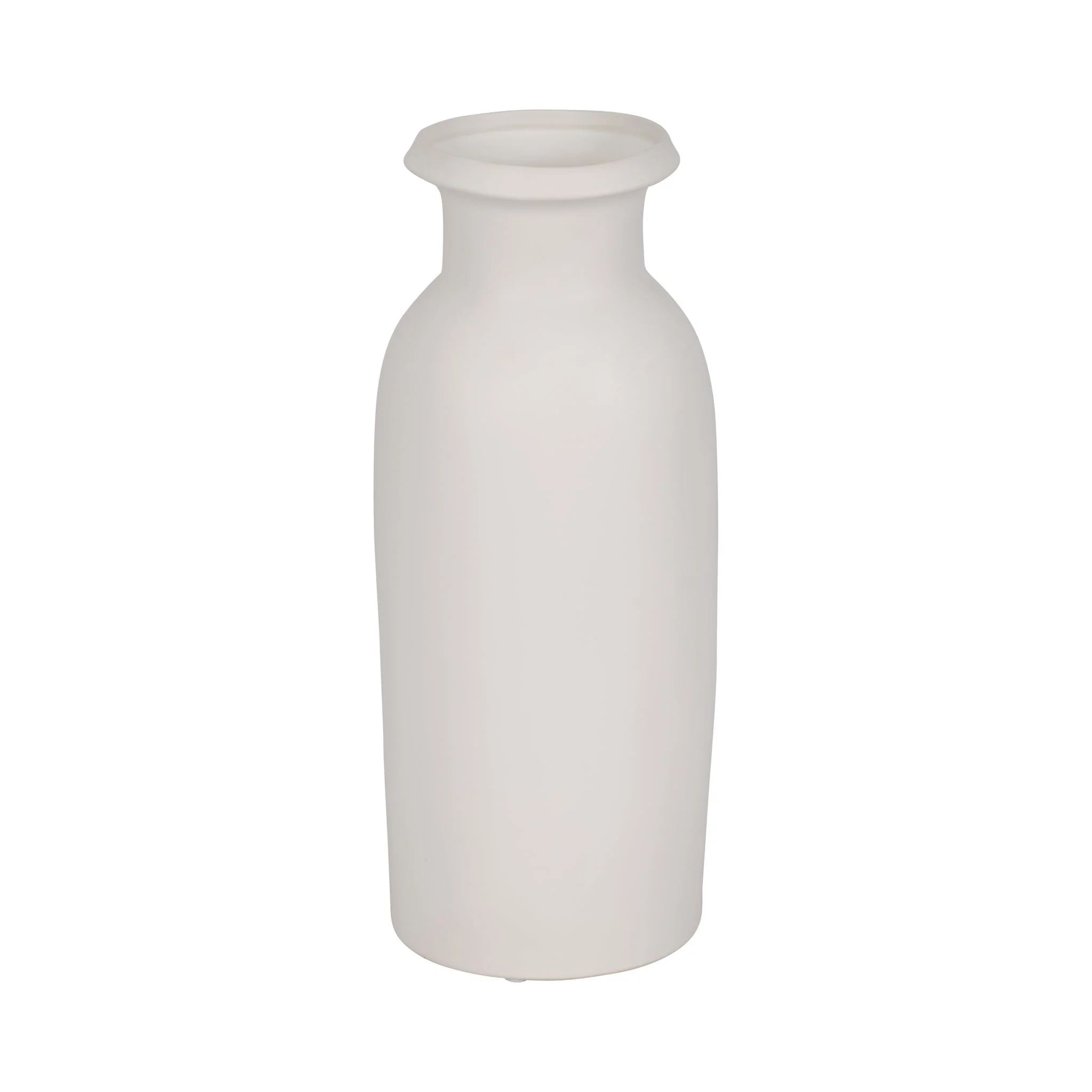 Cer, 13"h Tall Slim Vase, White - Image 3