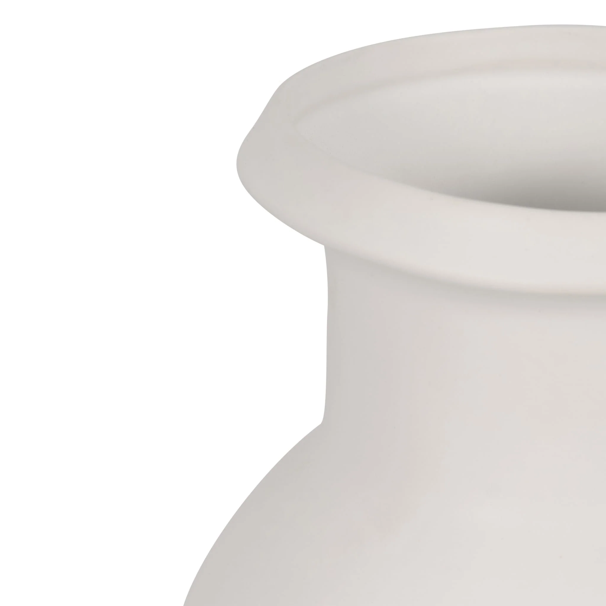 Cer, 13"h Tall Slim Vase, White - Image 4