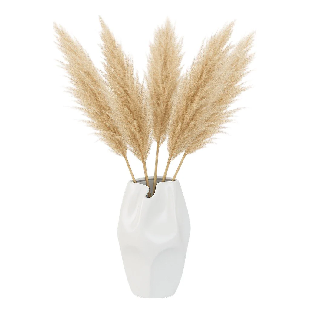 Cer, 14"h Abstract Vase, White - Image 2