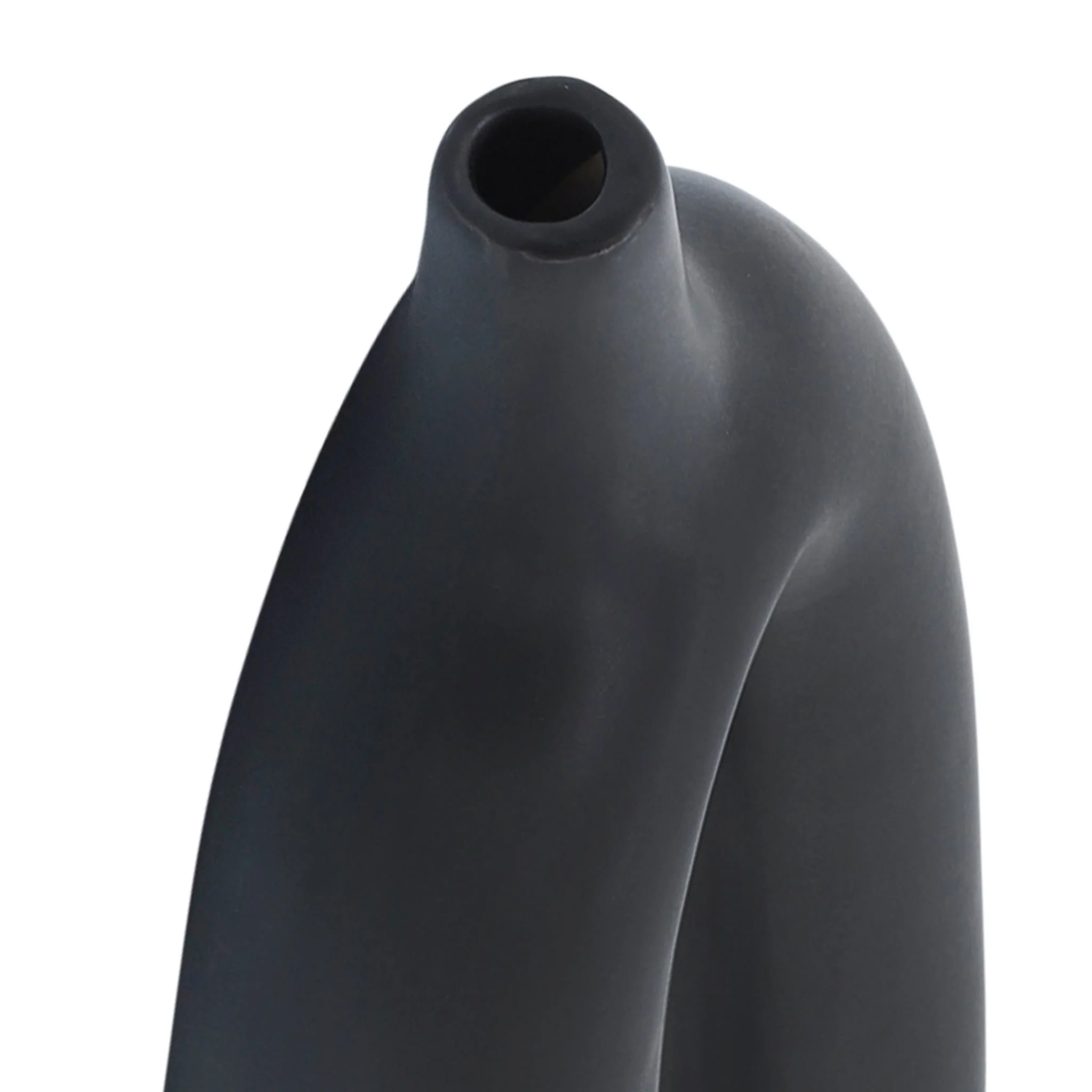 Cer, 14"h Open Cut-out Vase, Black - Image 5
