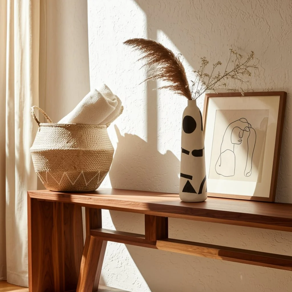 Cer, 15" Funky Vase, Ivory/black - Image 10
