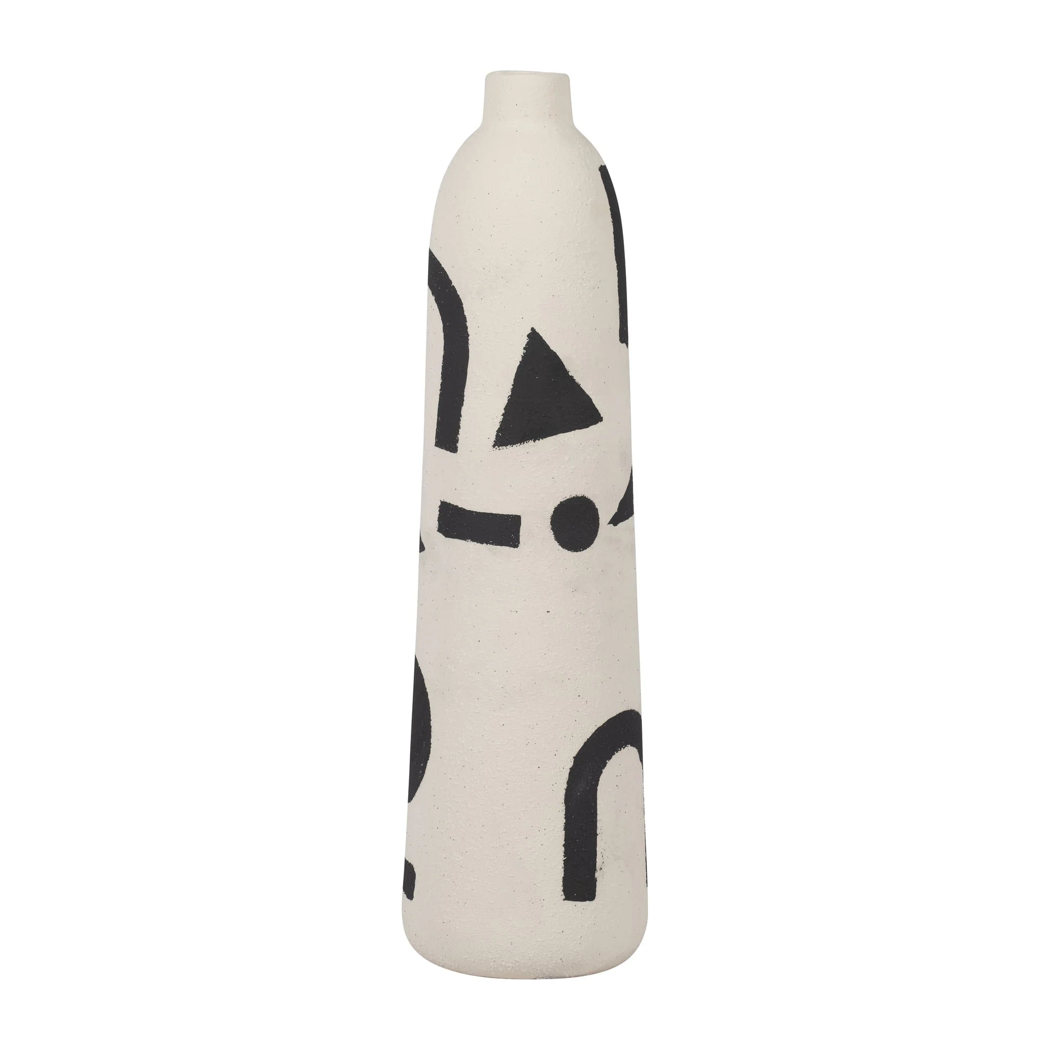 Cer, 15" Funky Vase, Ivory/black - Image 3