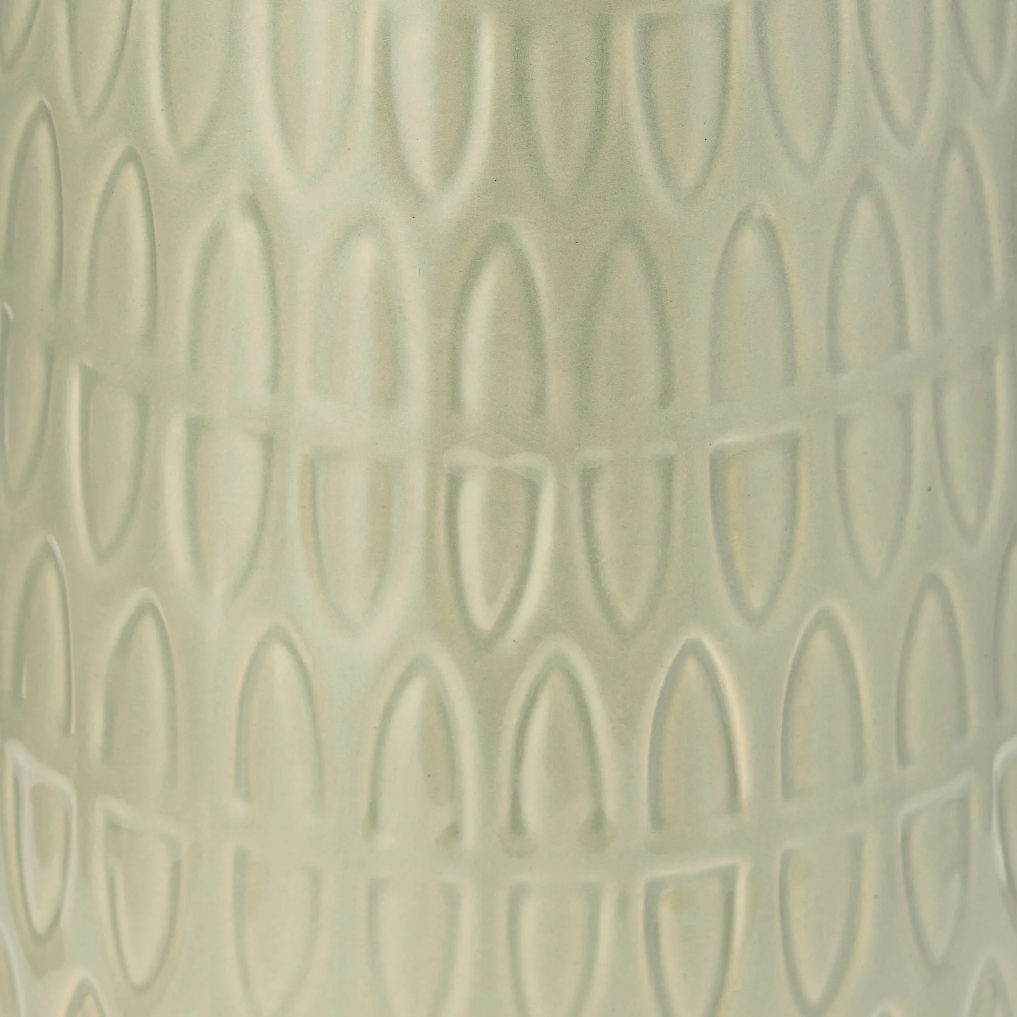 Cer, 15"h Carved Vase, Cucumber - Image 4
