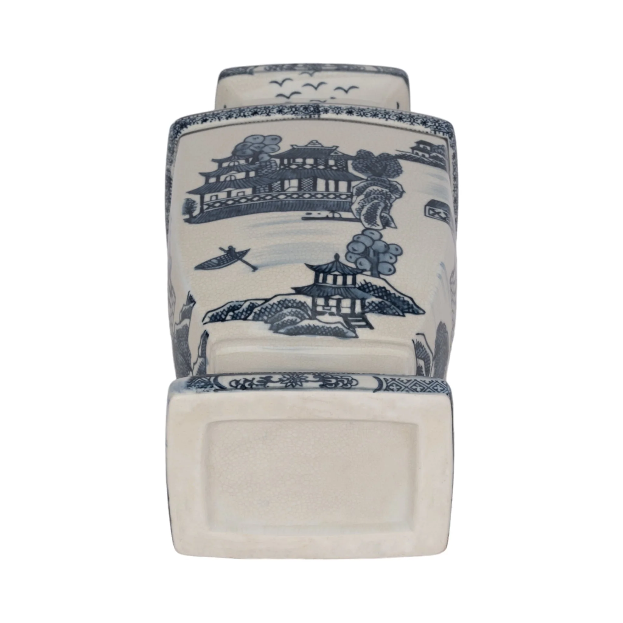 Cer, 15"h Chinoiserie Vase, Blue - Image 7