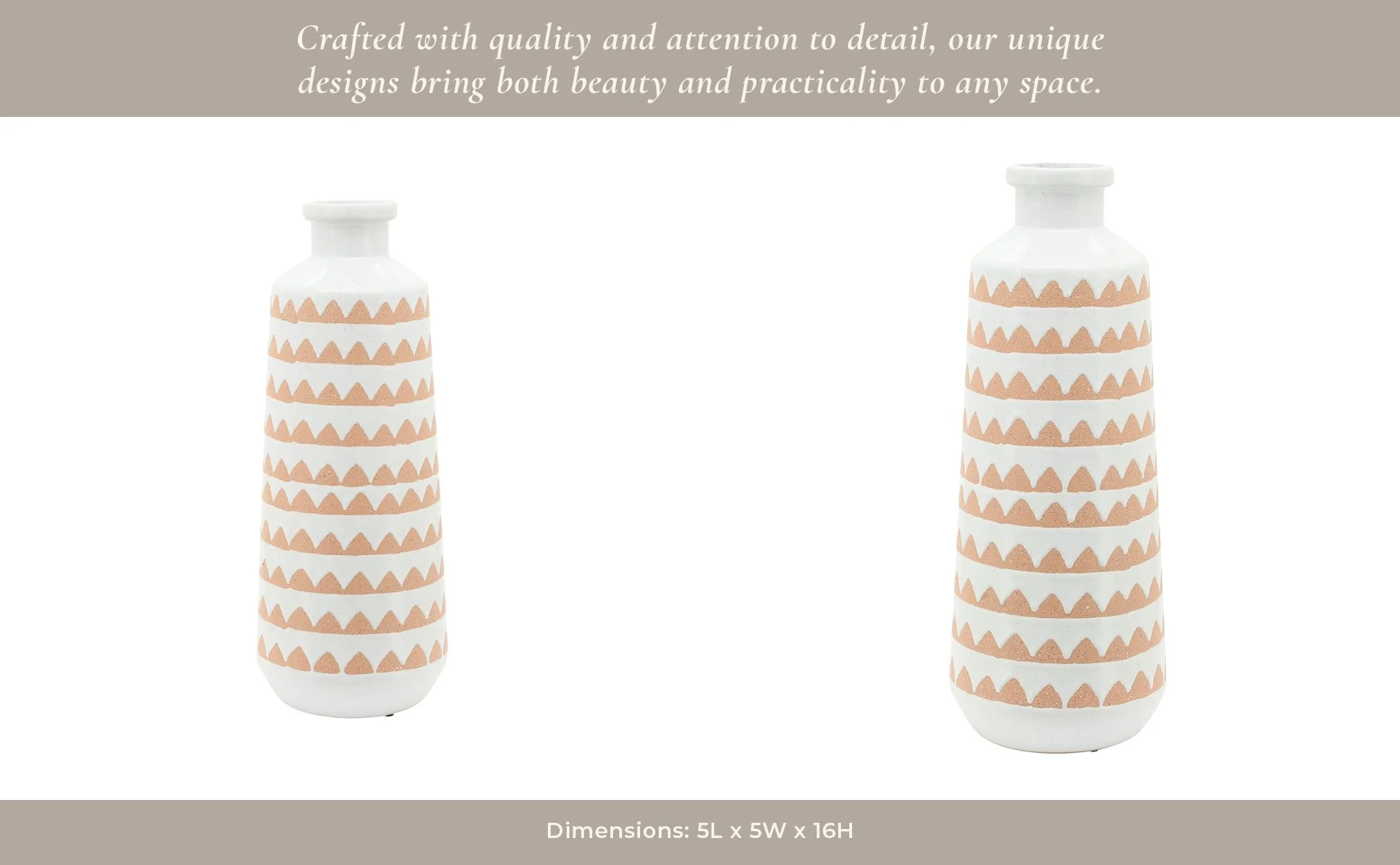 Cer, 16" Aztec Vase, Ivory - Image 12
