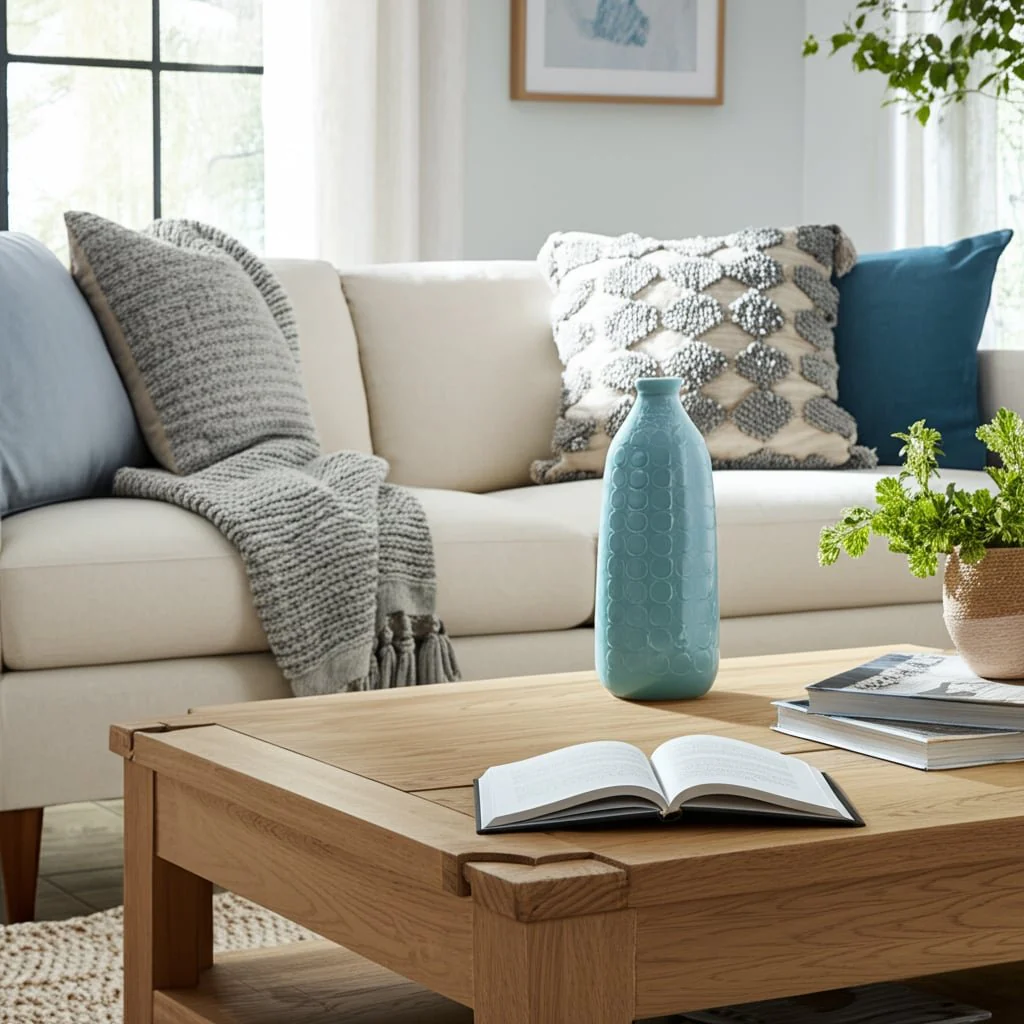 Cer, 16" Circles Vase, Aqua Haze - Image 11
